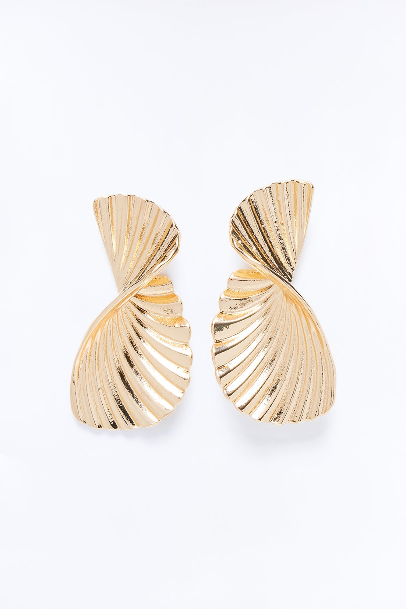 Twirling Drop Earrings - Gold