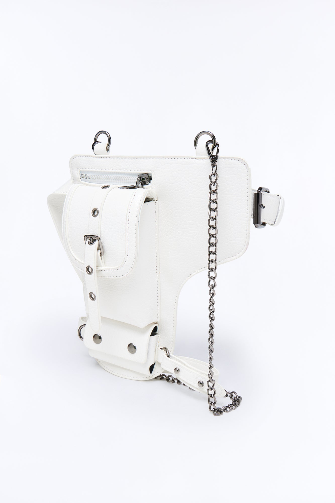 The Outlaw Faux Leather Belt Bag - Ivory
