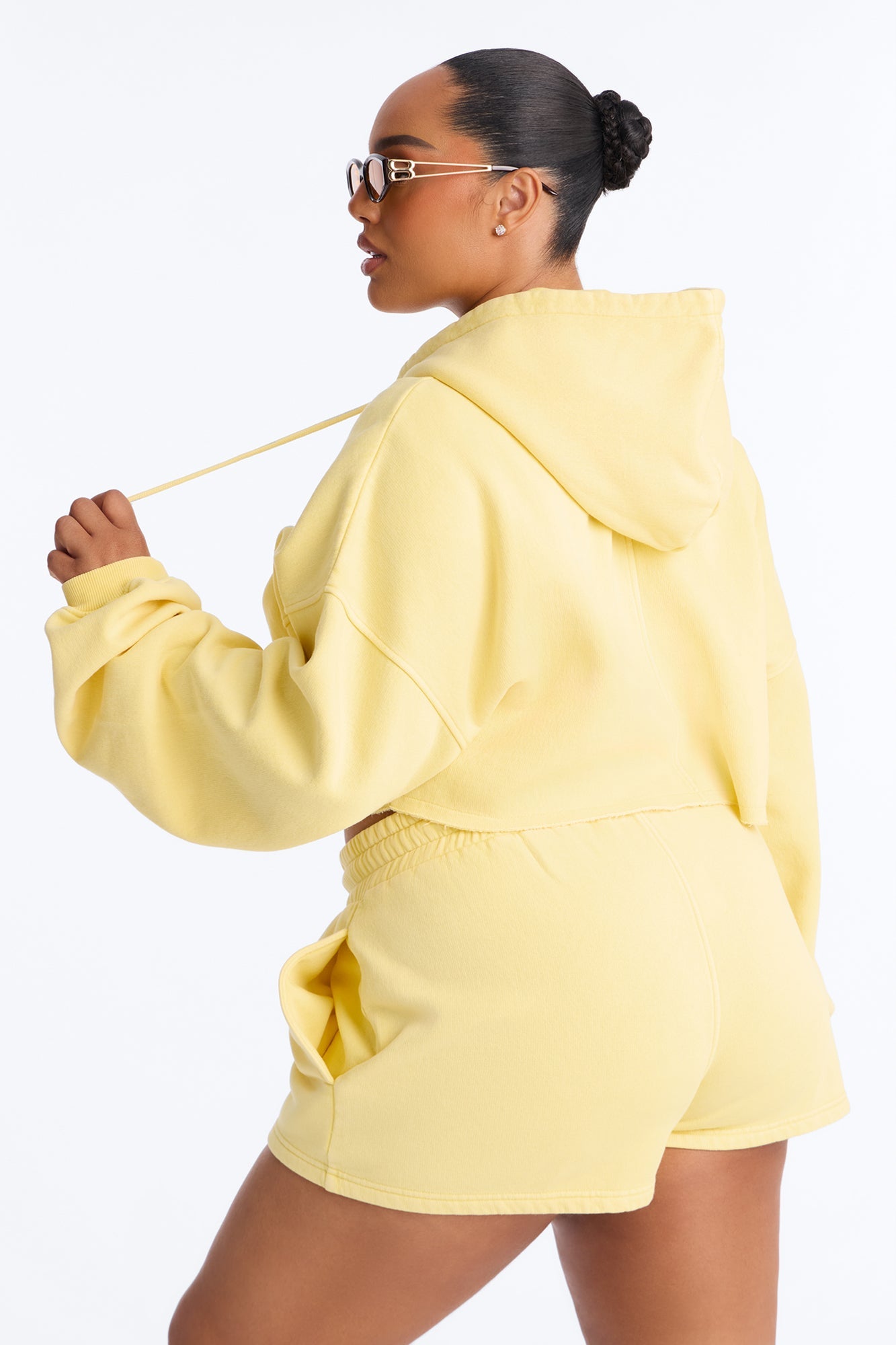 On The Go Washed Short Set - Yellow