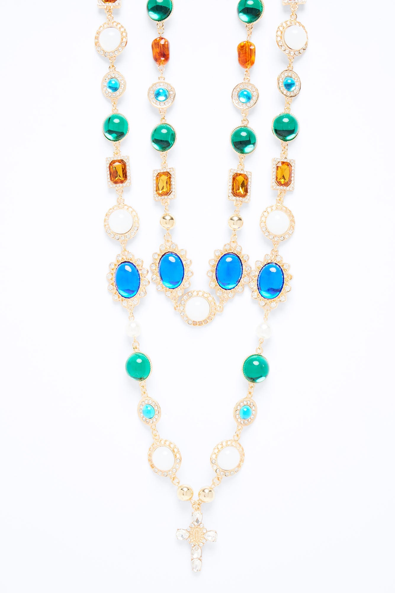 Wonders Of Beauty Layered Necklace - Gold/Multi
