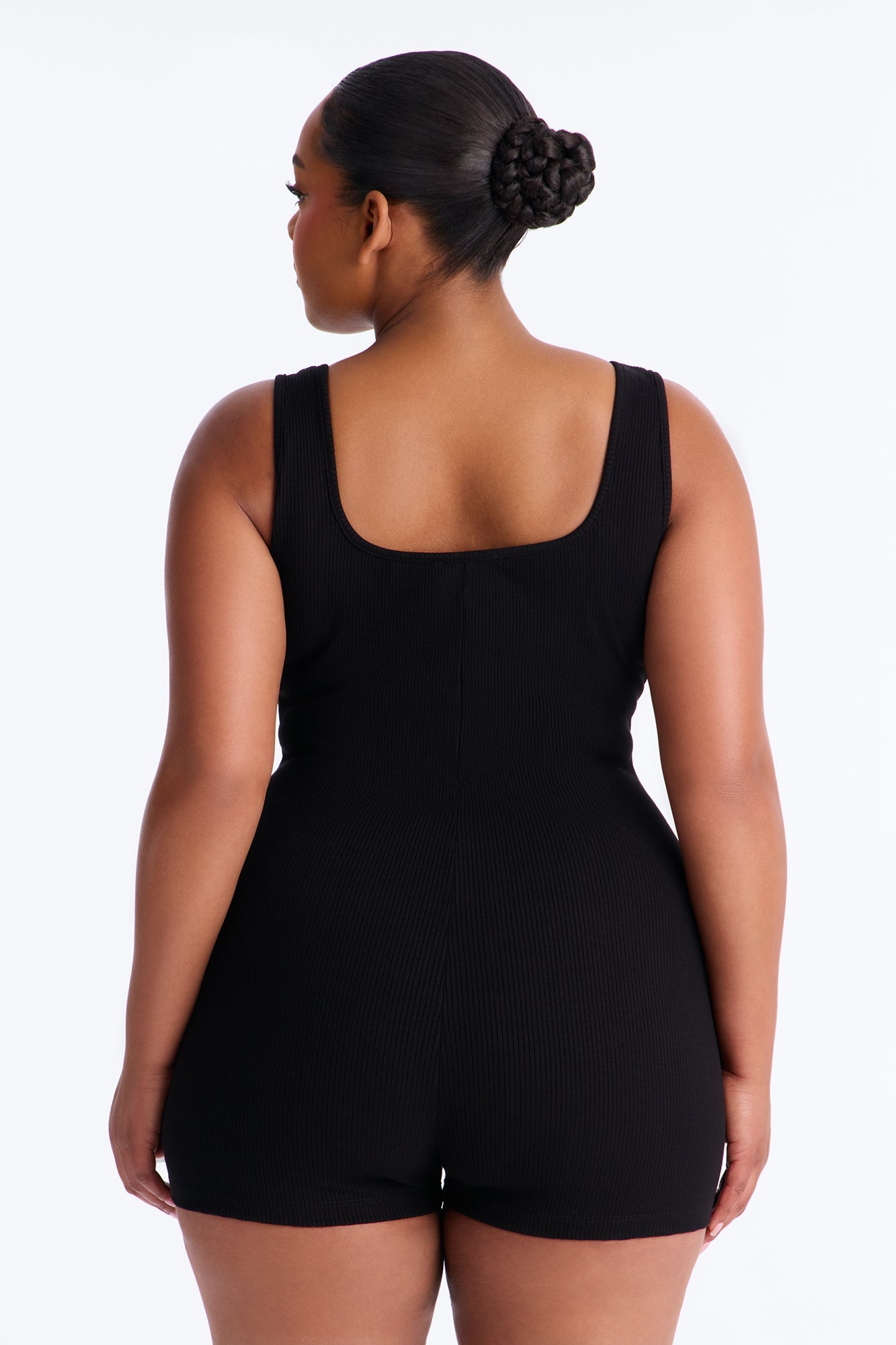 Bec Hook And Eye Snatched Romper - Black