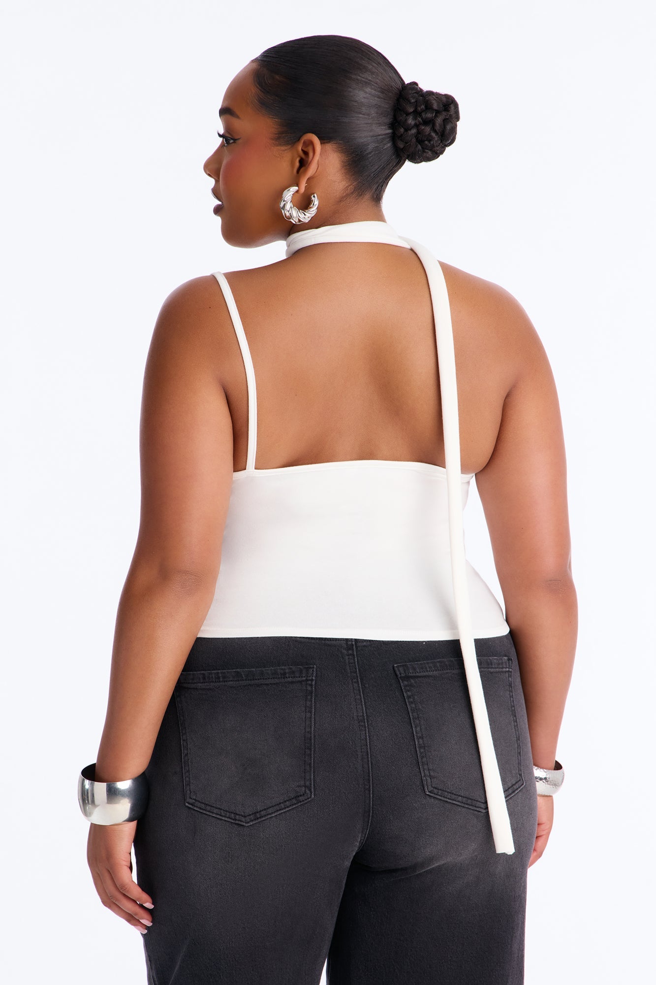 West Coast Moto Scarf Tank Top - White