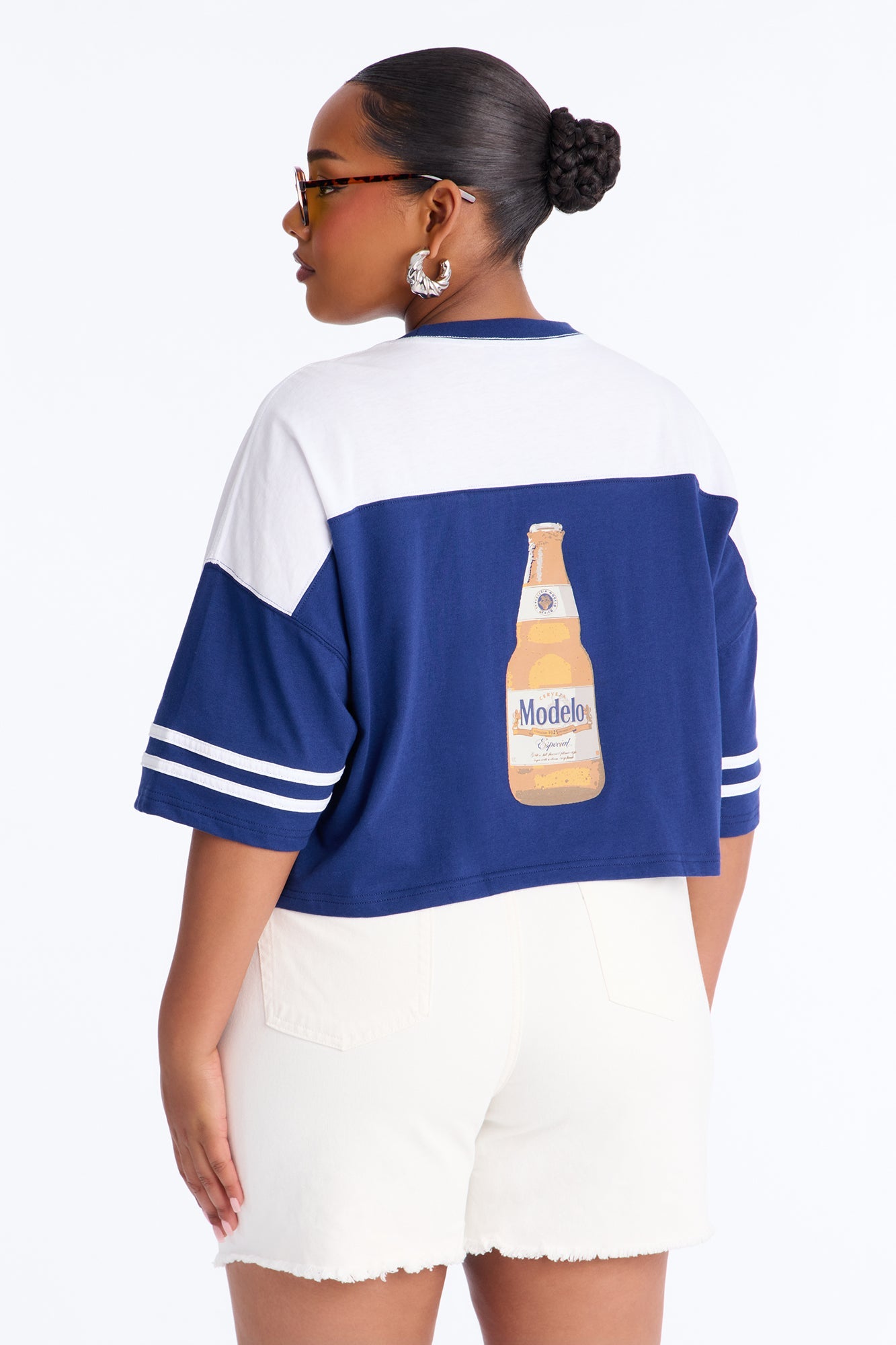 Modelo Collection Rhinestone Jersey - Navy