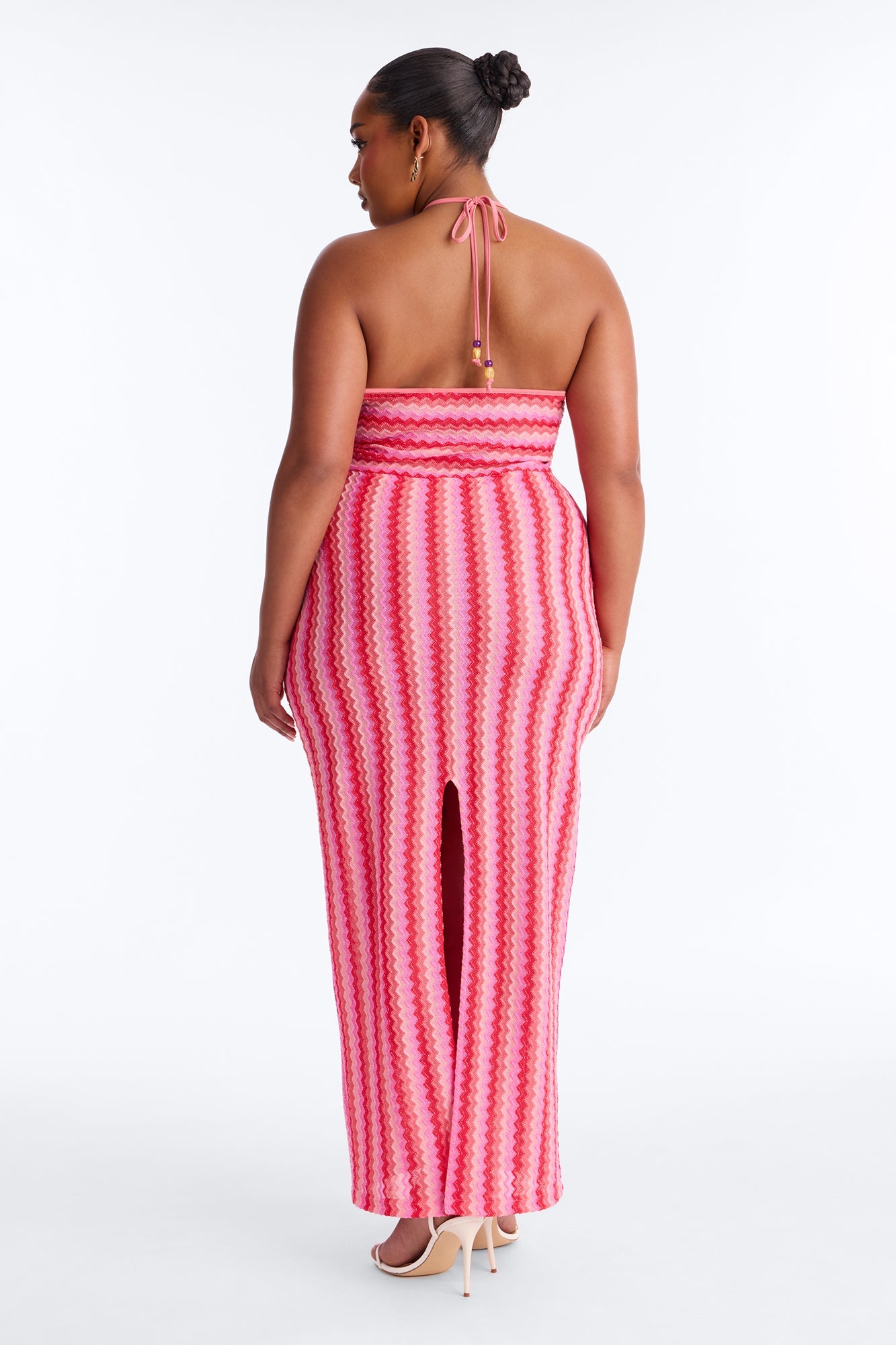 Deep Sea Swim Knit Cover Up Dress - Pink/combo