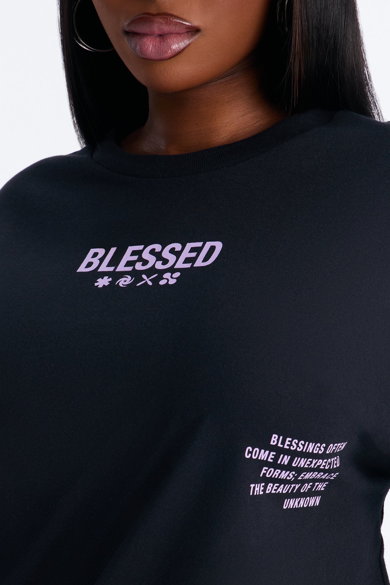 Stay Blessed Washed Oversized Tee - Black Wash
