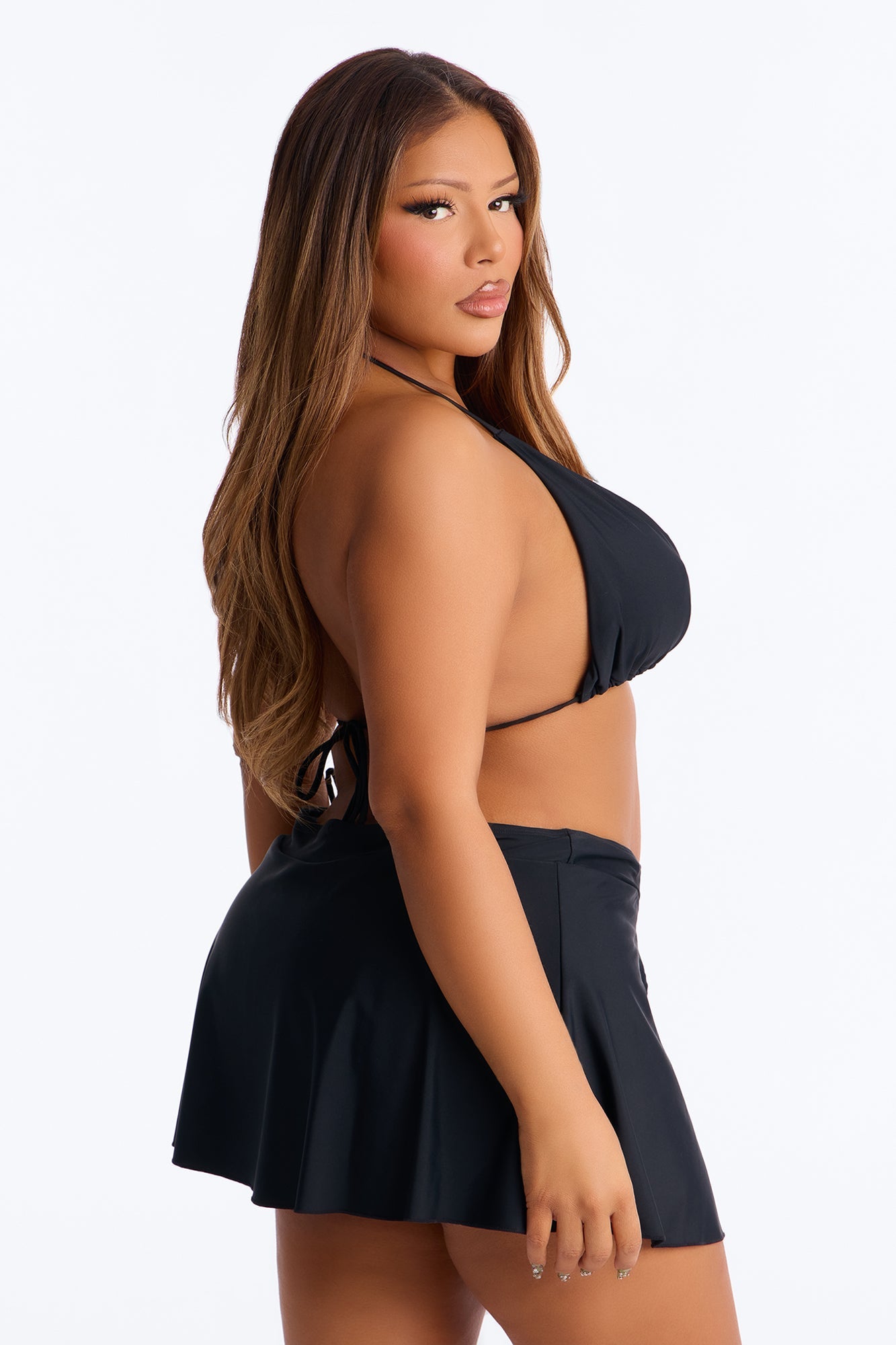 Heat Winds Skort 2 Piece Bikini - Black