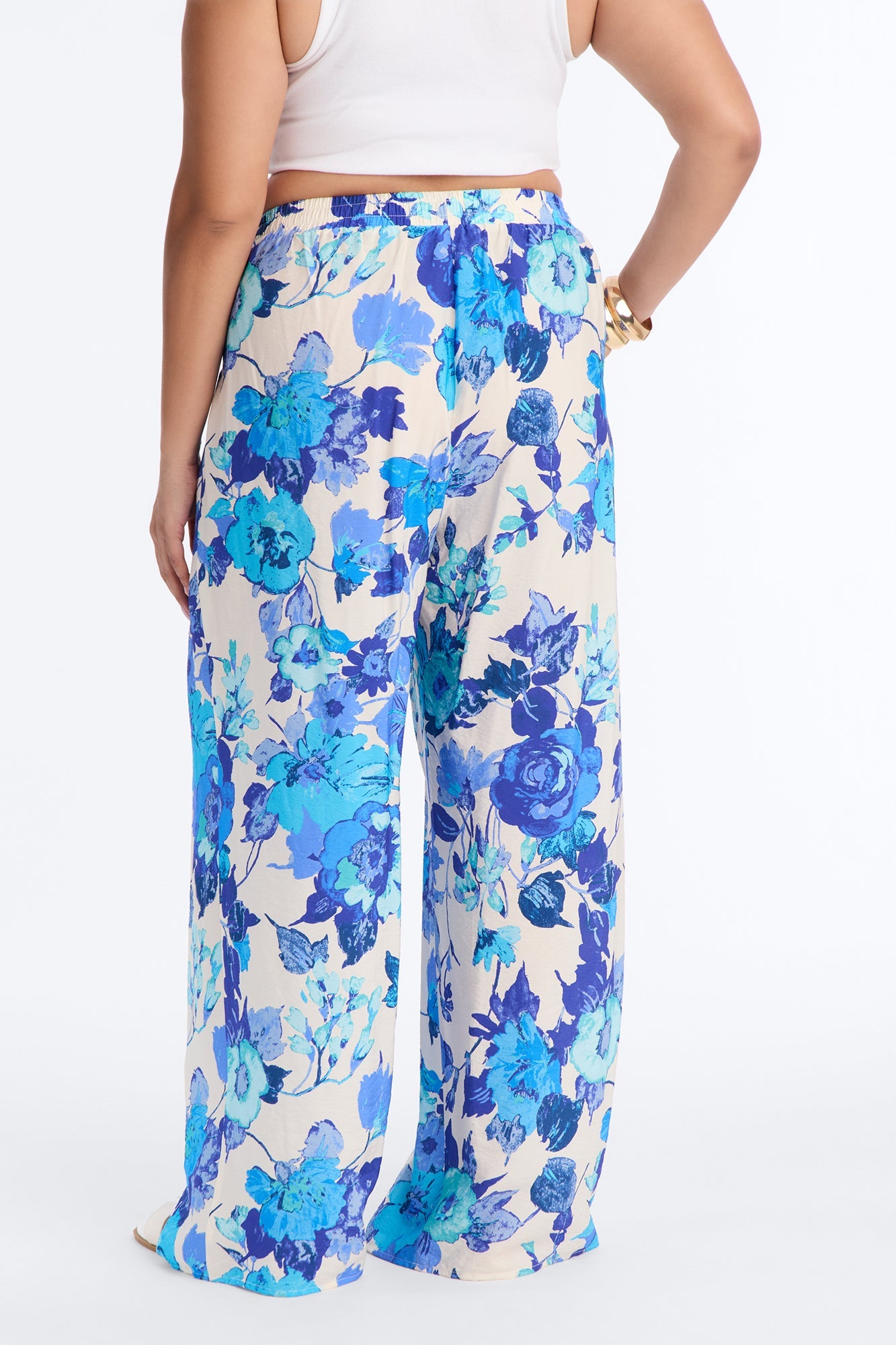 Sweet Bloom Wide Leg Pant - Blue