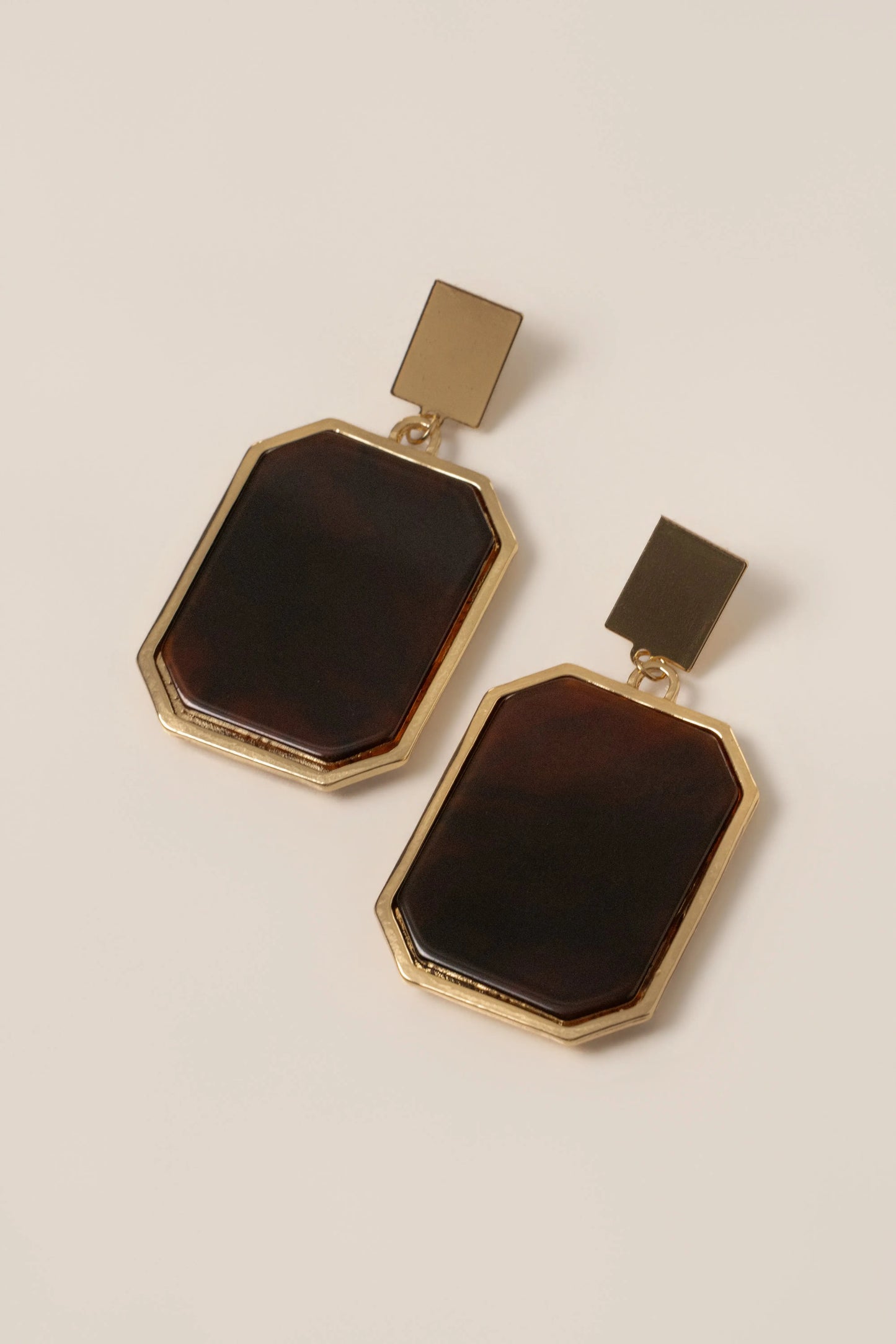 Brown Evette Dangle Earrings JLUXLABEL