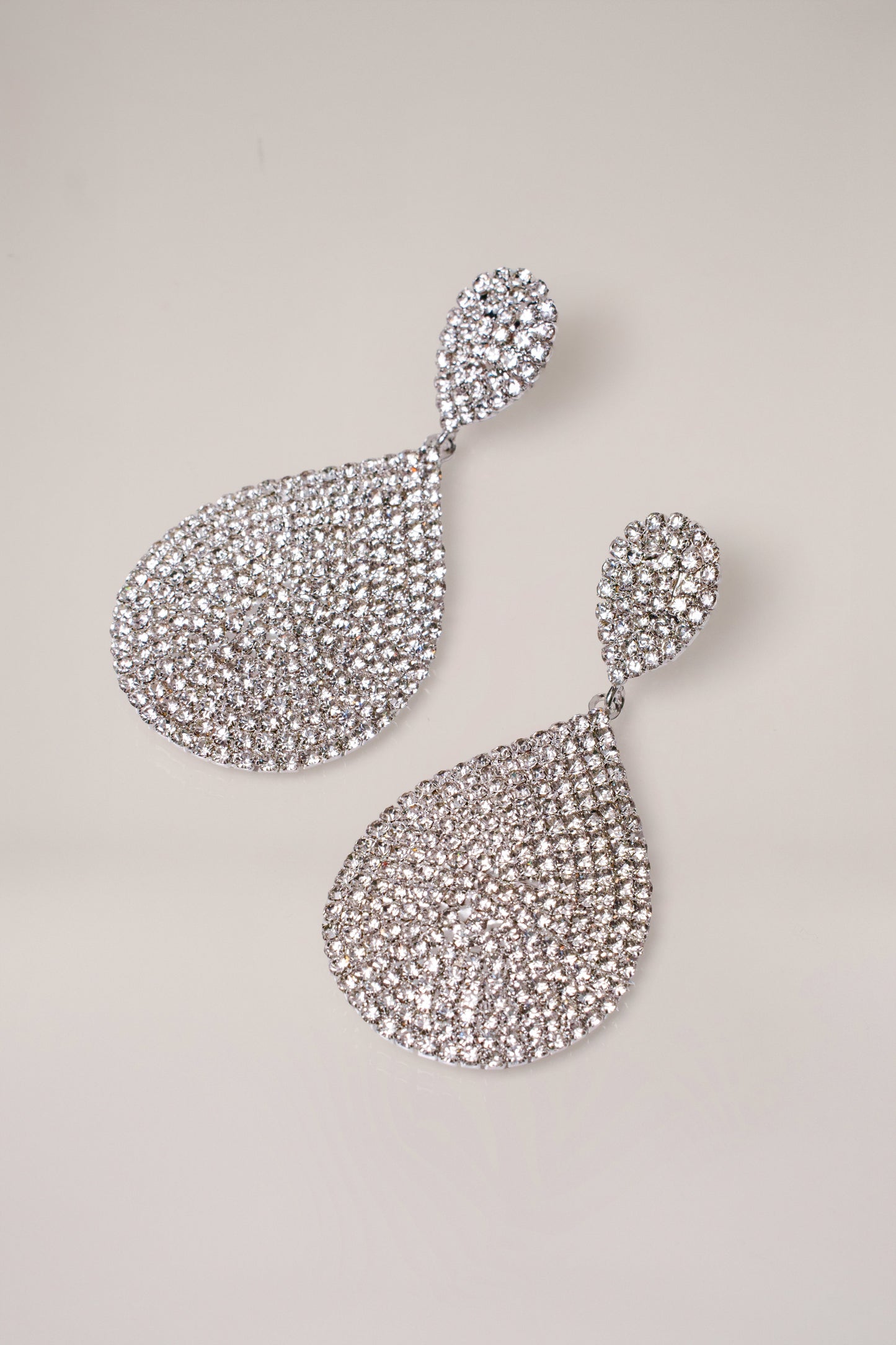 Silver Alexis Paved Dangle Earrings