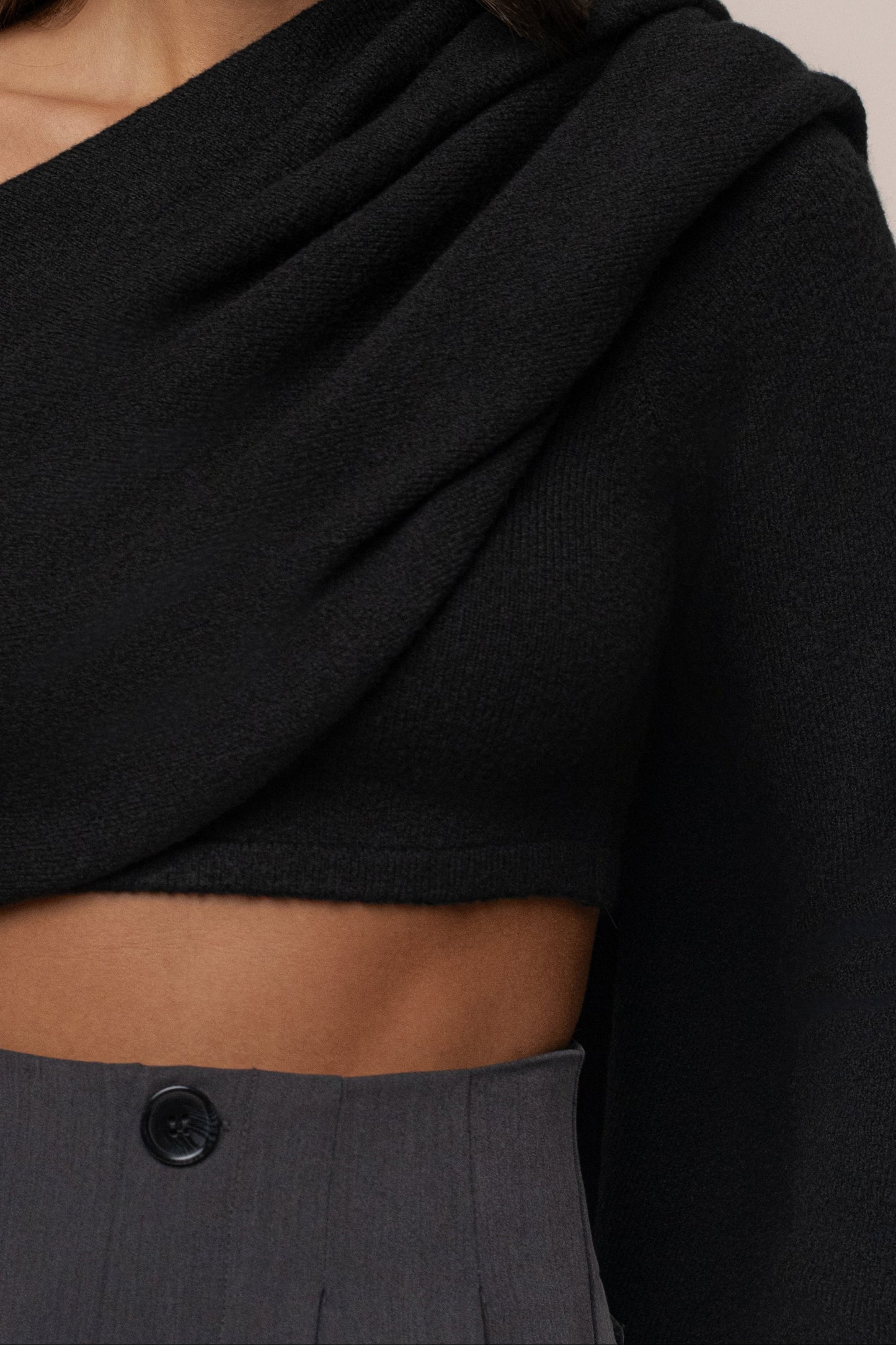 Black Capsule One Shoulder Top