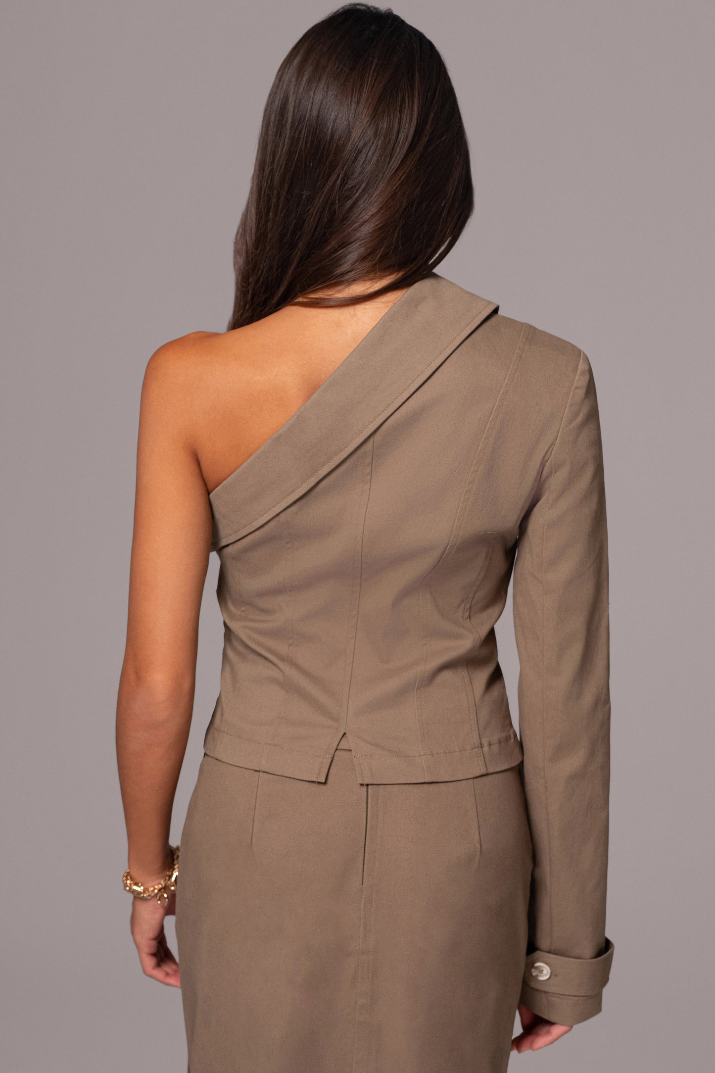 Olive Amal One Shoulder Top JLUXLABEL