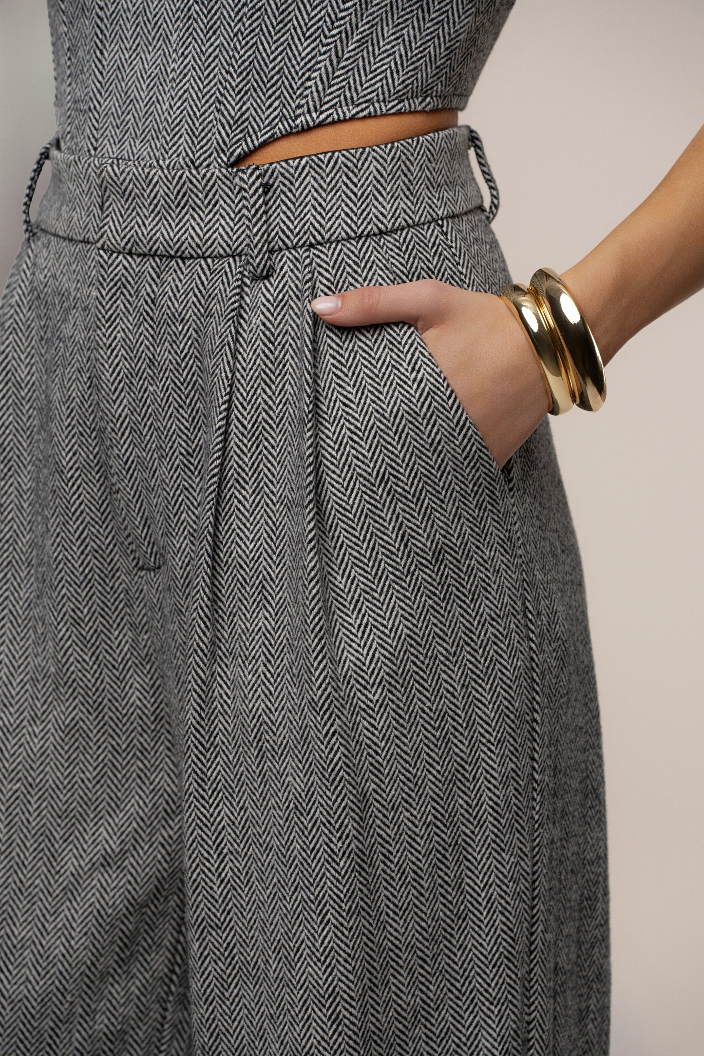 Classic Herringbone Trousers JLUXLABEL