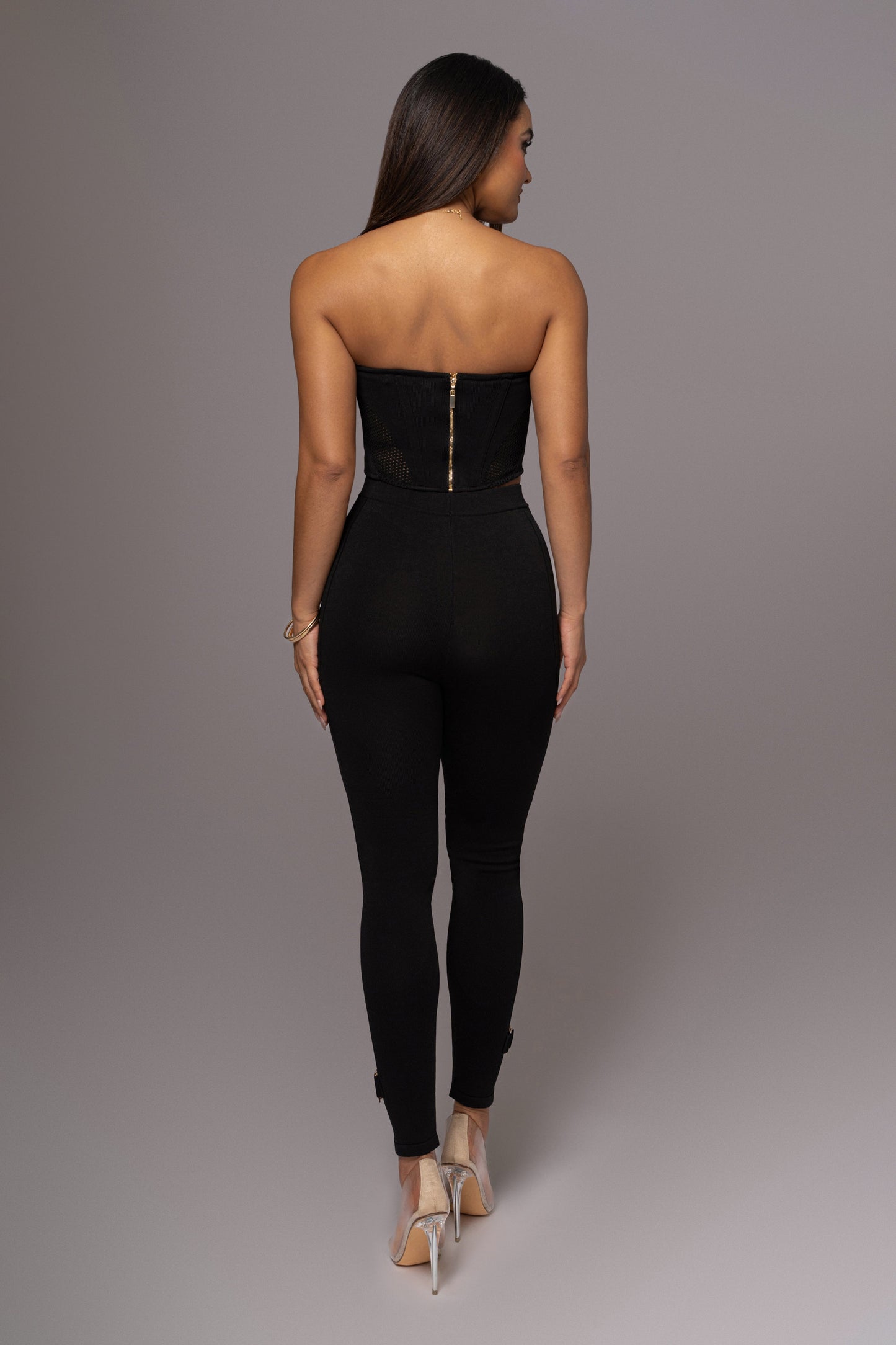 Black Freda Knit Bustier