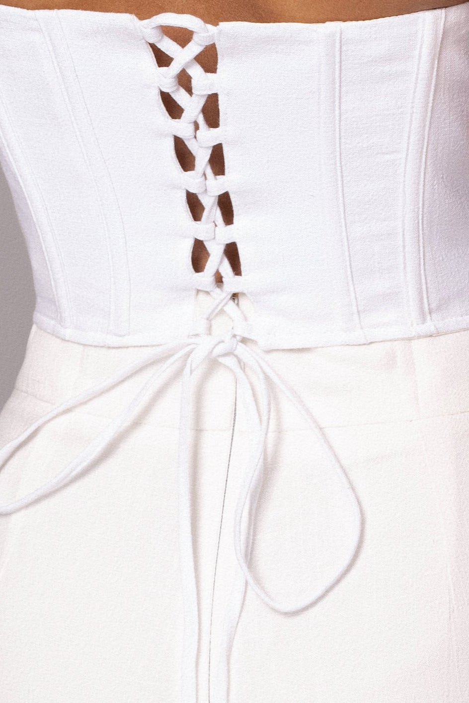 Ivory Beyond The Sea Linen Corset