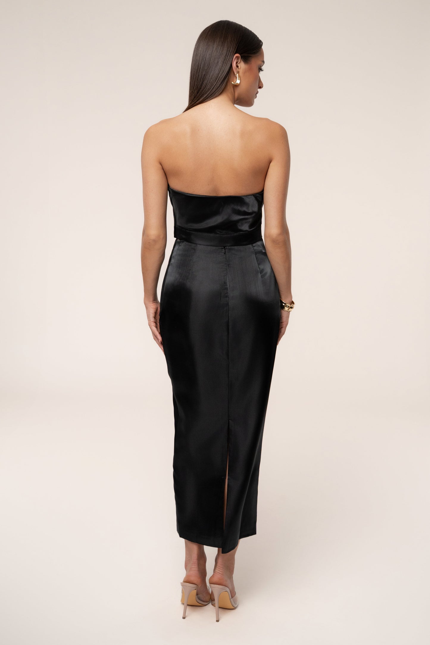 Black Gala Pleated Top