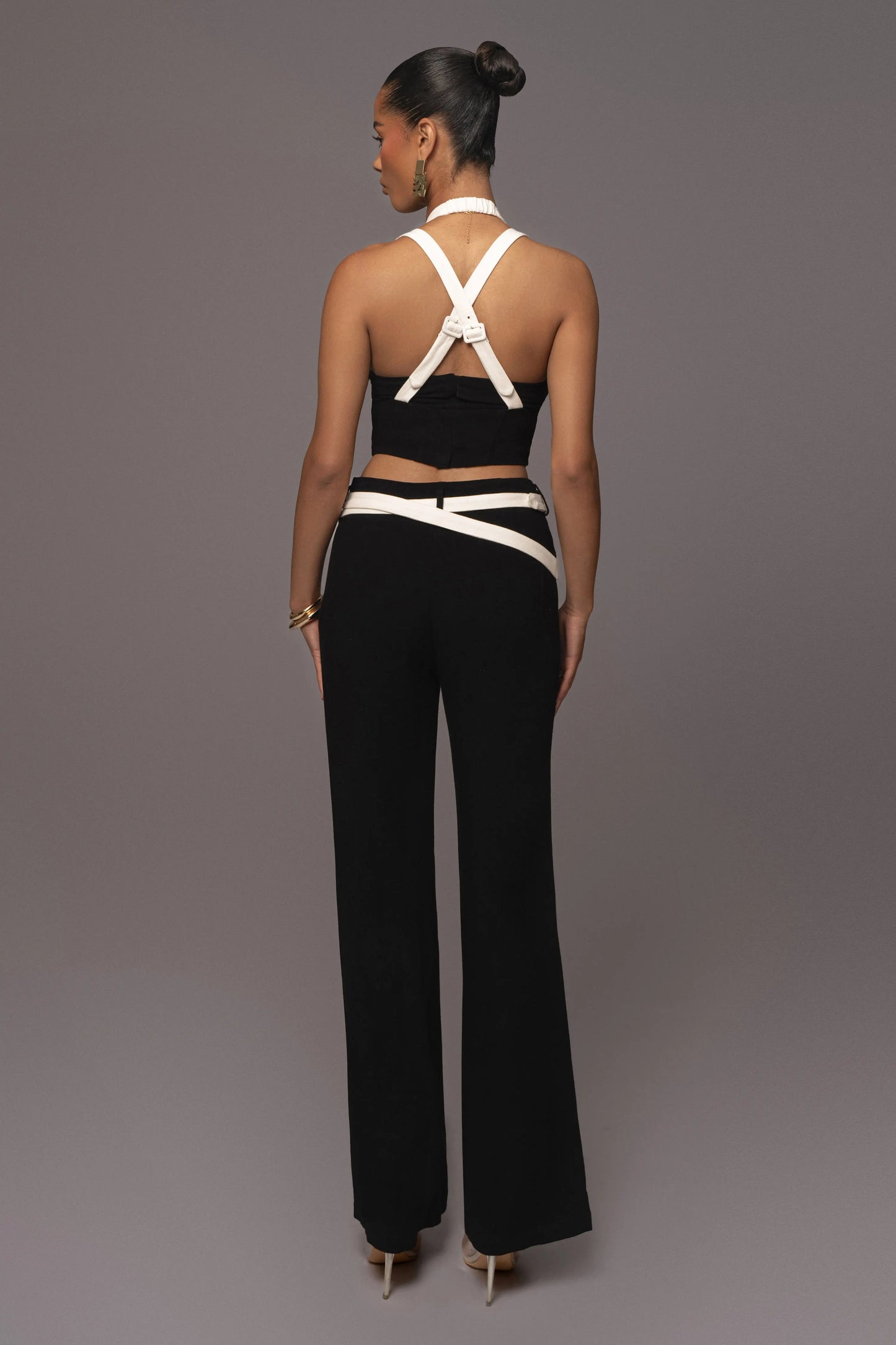Black Palm Beach Belted Linen Pants JLUXLABEL
