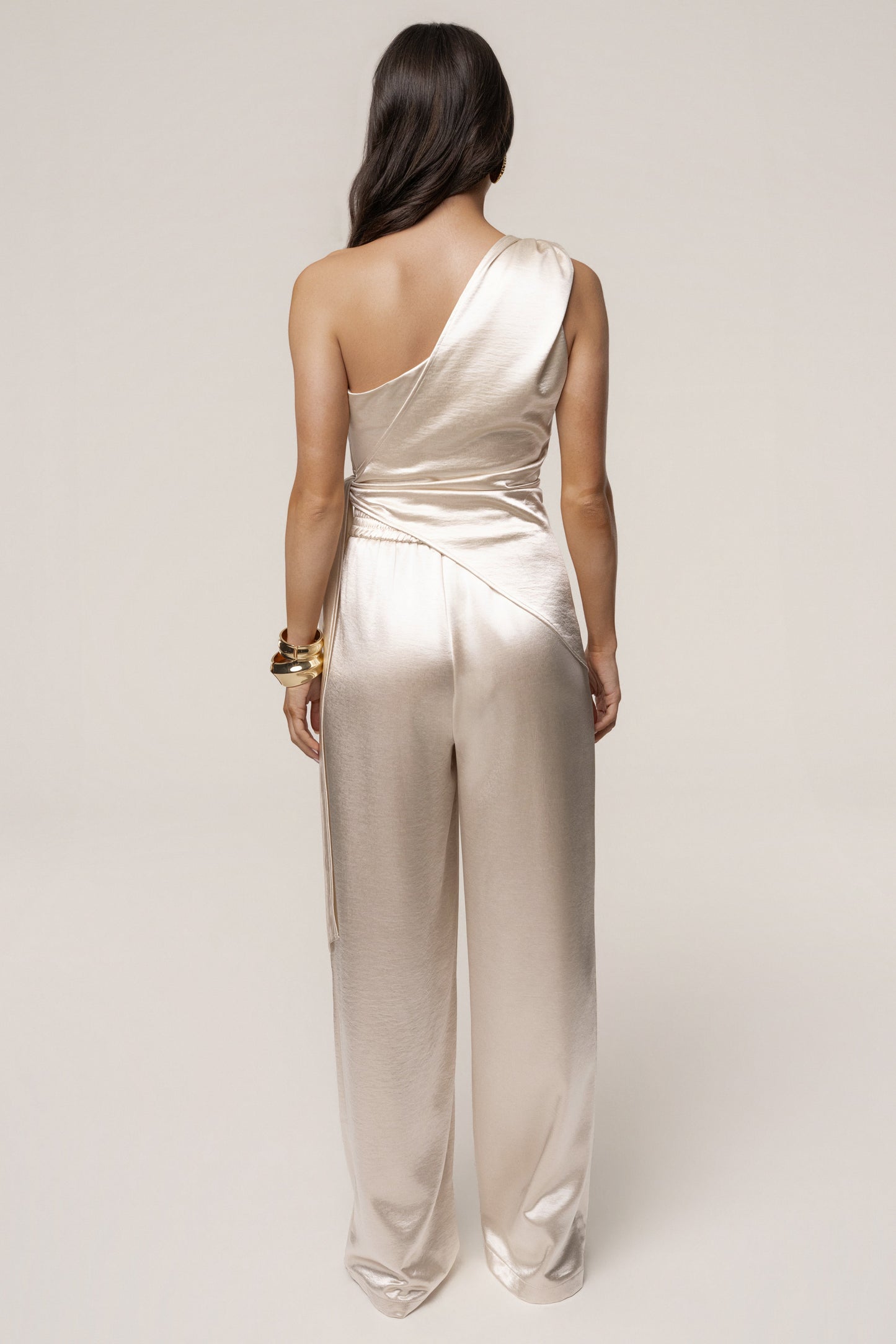 Ivory Palmera Satin Top JLUXLABEL