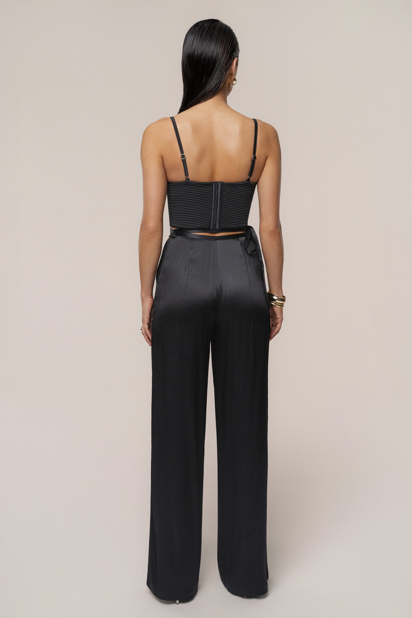 Black Thalia Textured Bustier