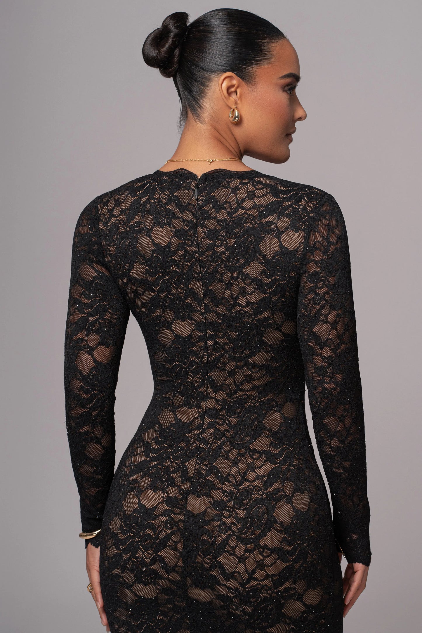 Black Canada Lace Maxi Dress JLUXLABEL