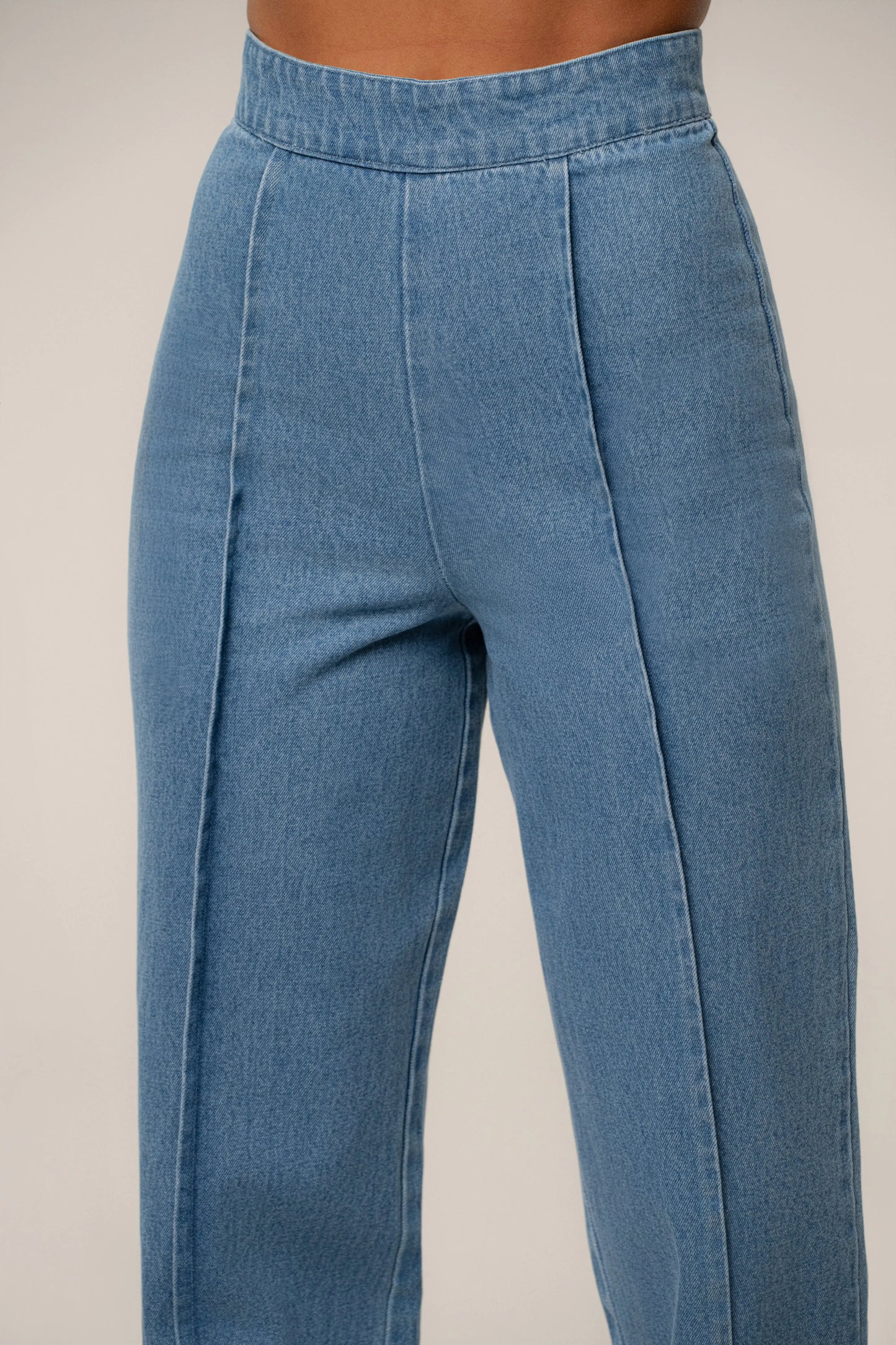 Medium Wash Stay Sharp Denim Trouser JLUXLABEL