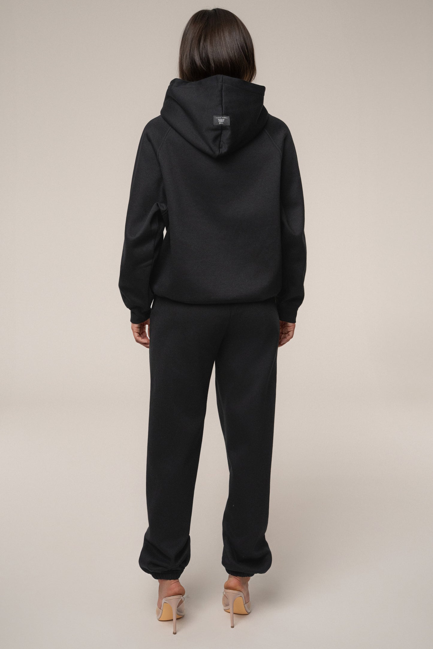 Black JLUXLABEL Logo Pullover Hoodie