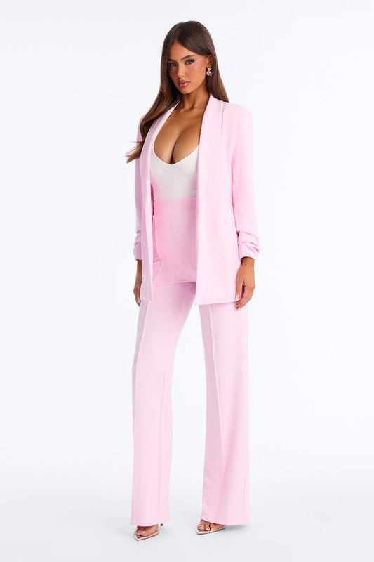 Victoria High Waisted Dress Pants - Light Pink