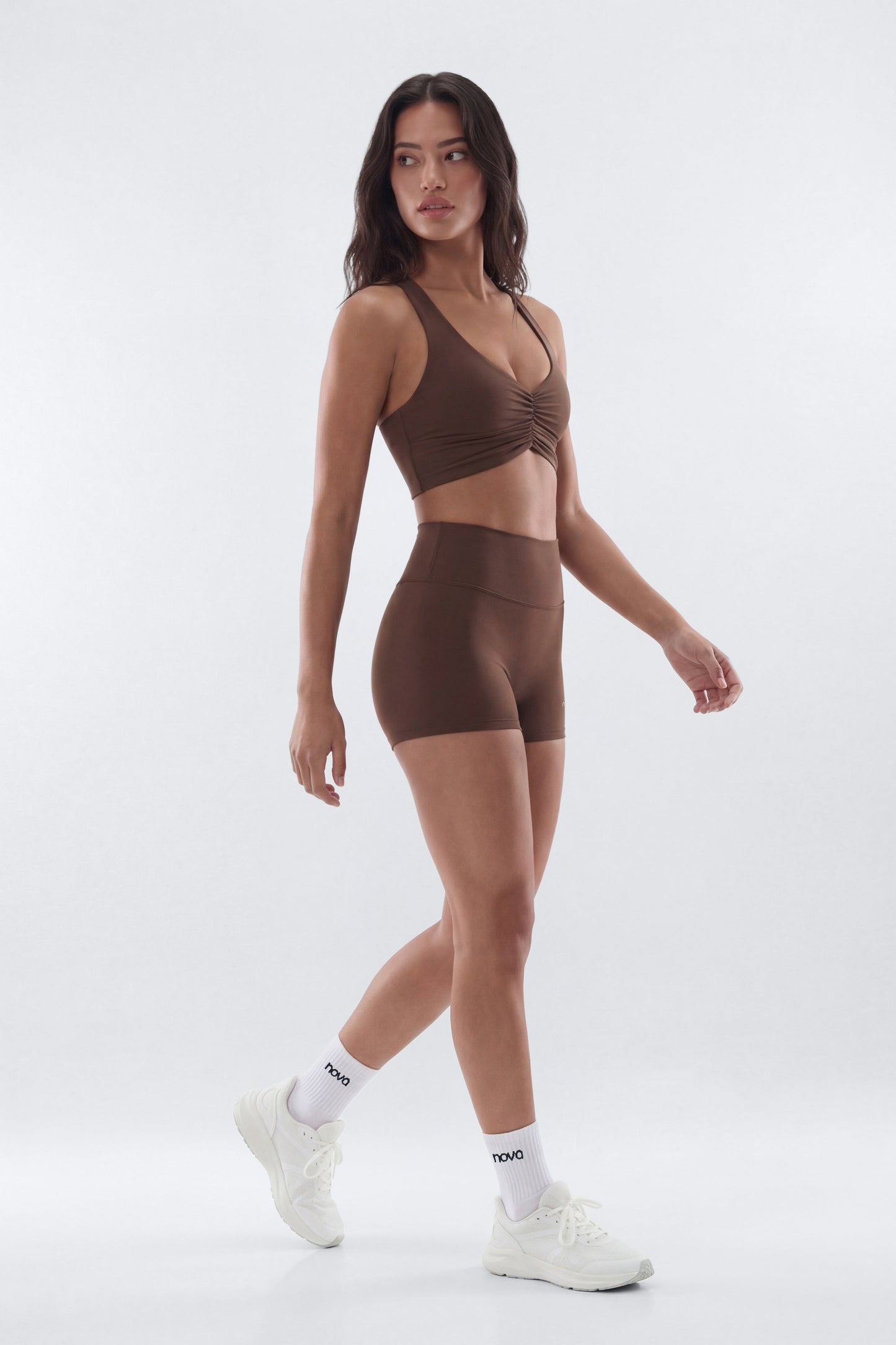 CloudForm™ Ruched Sports Bra - Brown