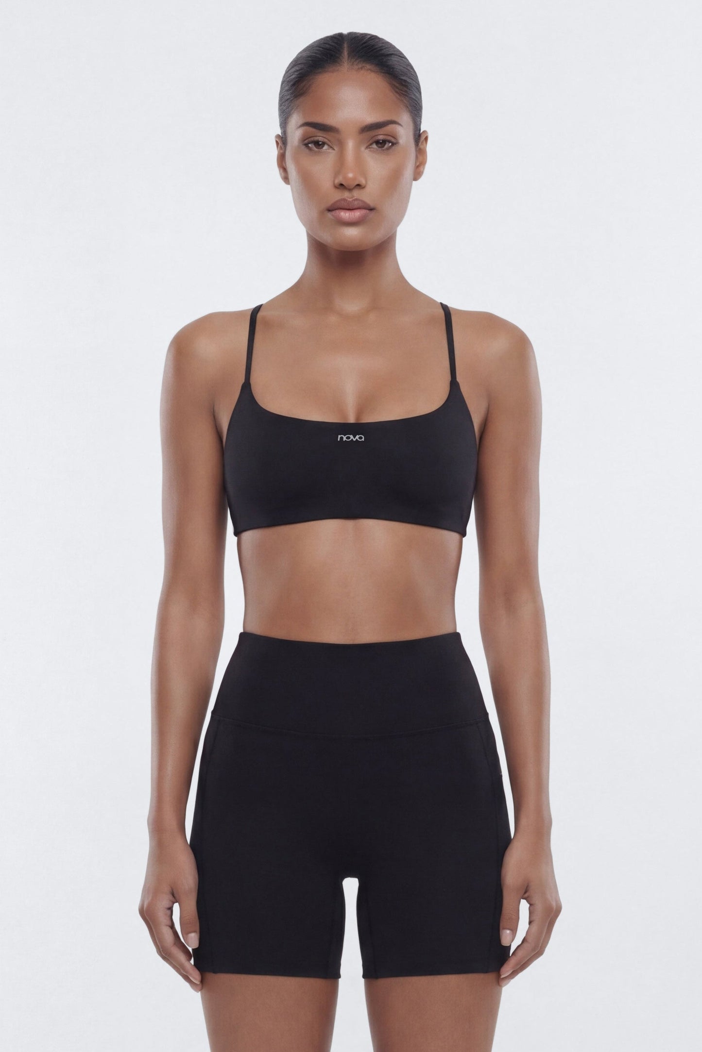 CloudForm™ Strappy Back Sports Bra - Black