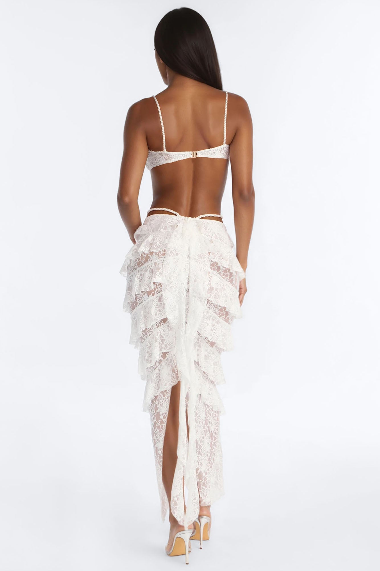 Still Daydreaming Bikini And Coverup Maxi Skirt - White