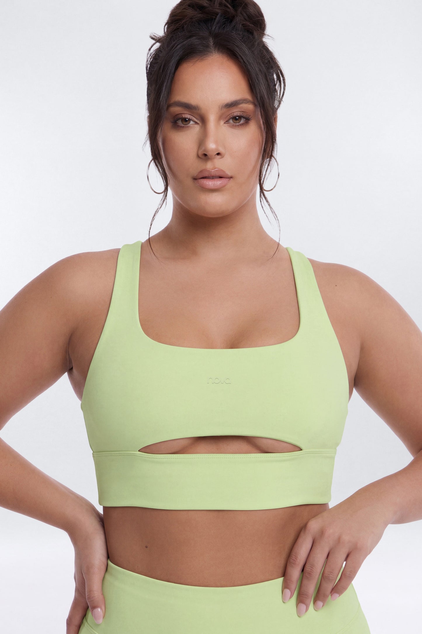 ButterSoft™ Cut Out Long Line Sports Bra - Pistachio