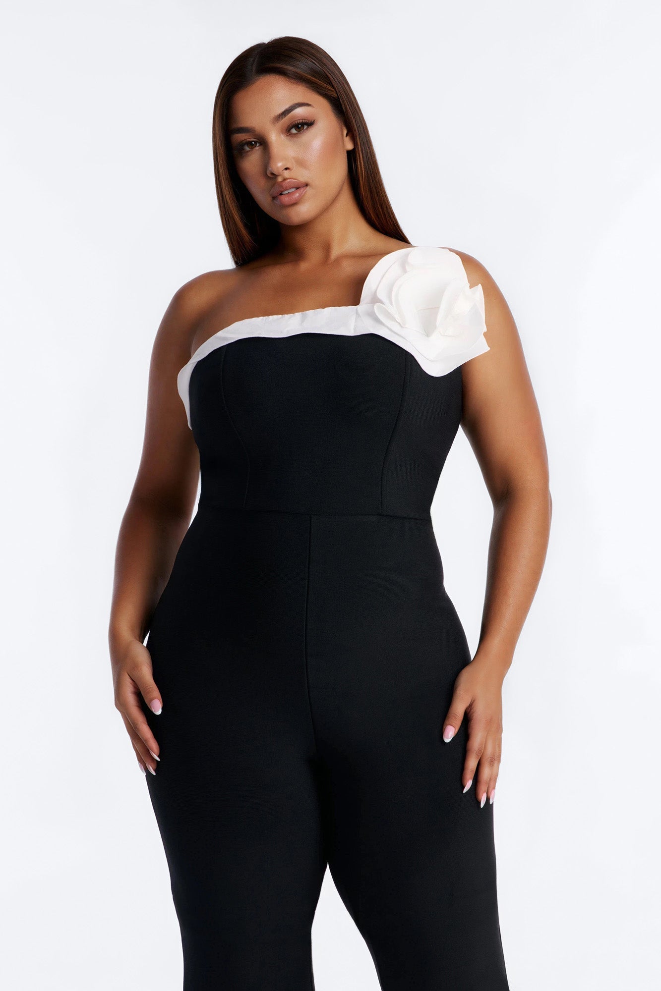 Fraya Bandage Flare Jumpsuit - Black