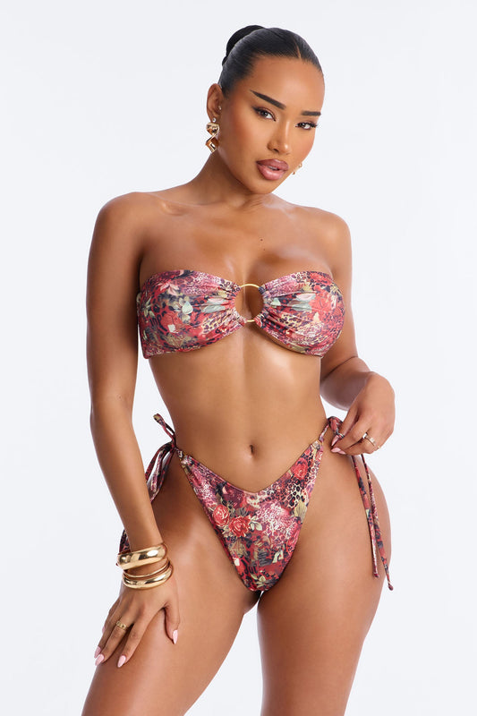 Pull Me Closer 2 Piece Bikini - Brown/combo
