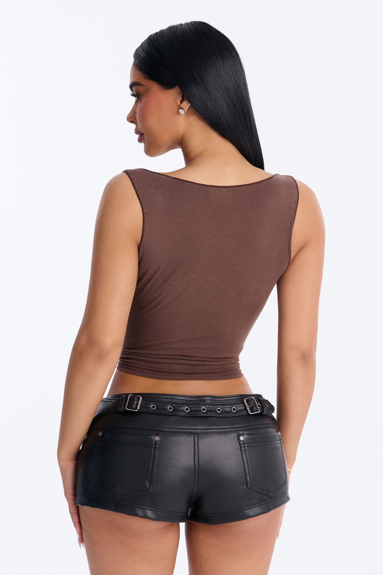 Eighty Nine Baby Tank Top - Brown