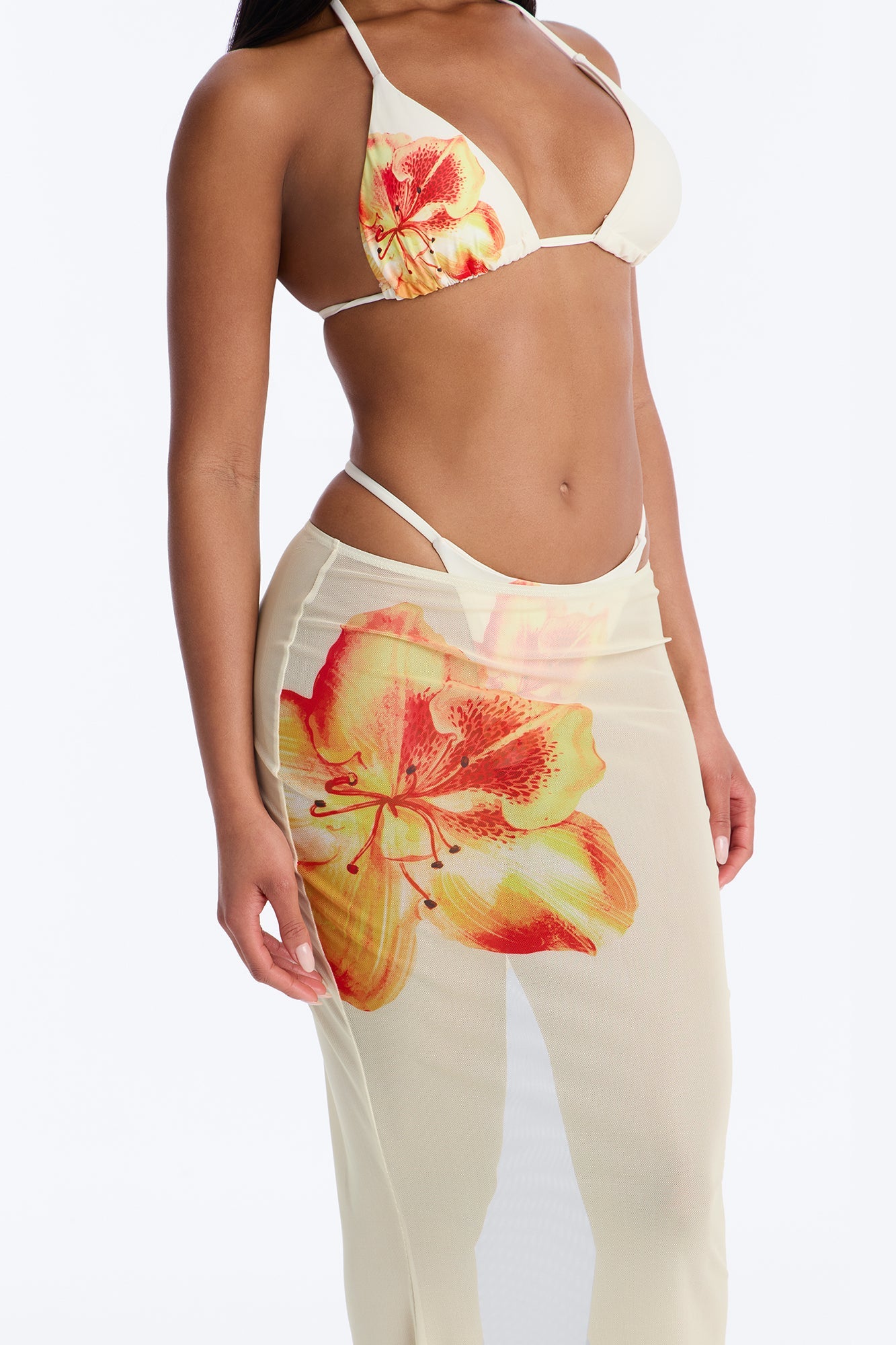 Through It All Bikini And Sarong - Ivory