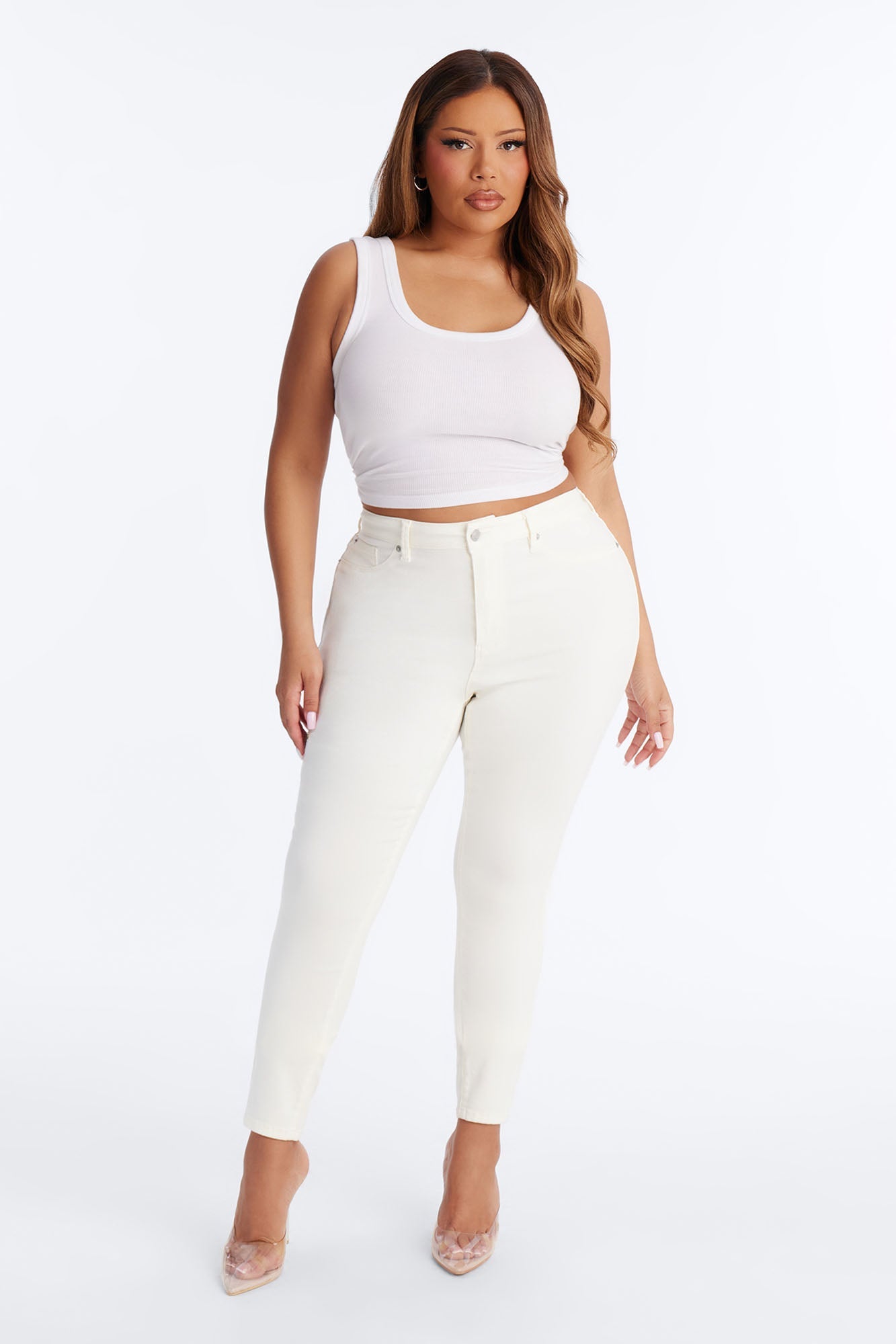 Hyperstretch Skinny Pants - Ivory