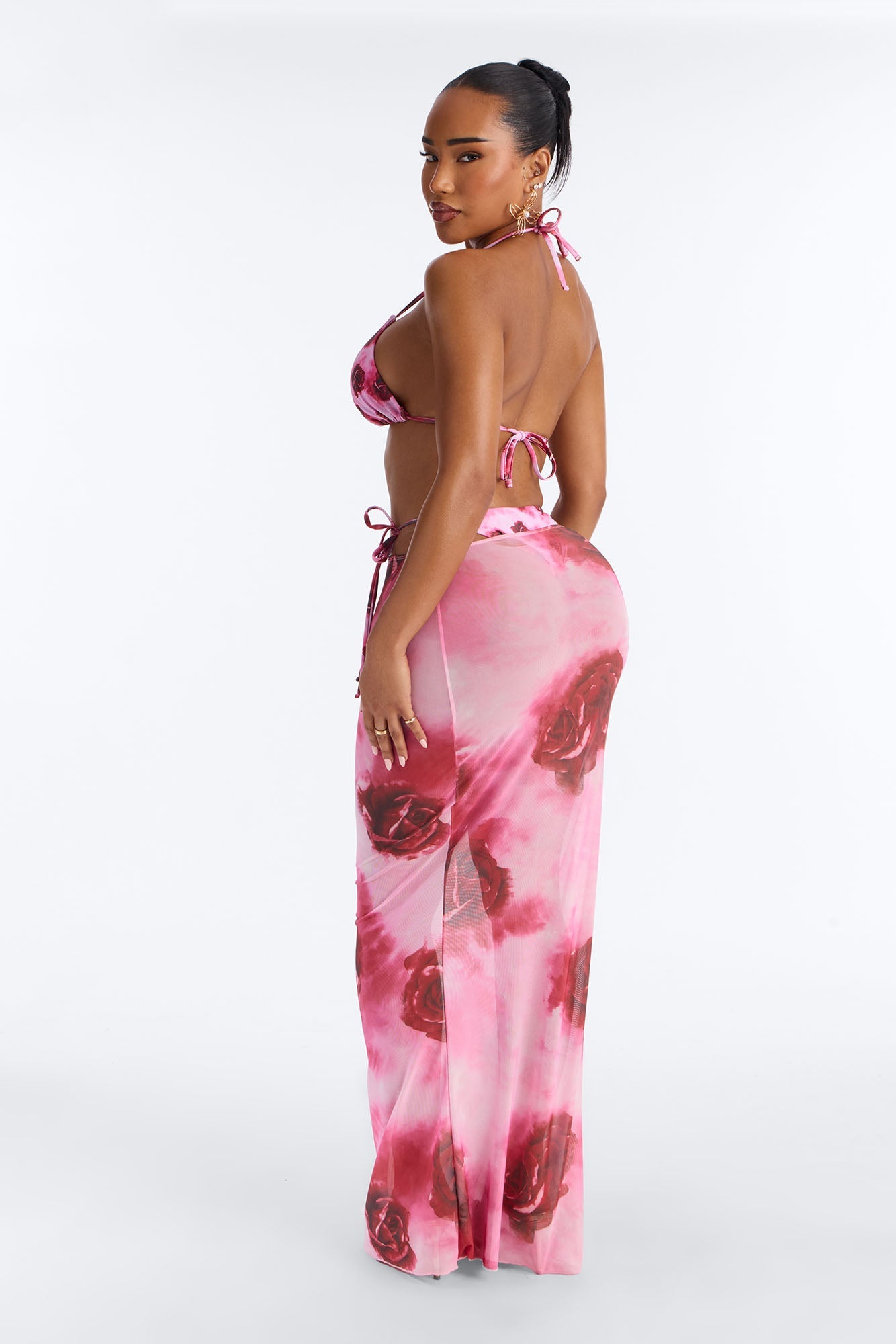 Crushing On You Bikini And Sarong - Pink/combo