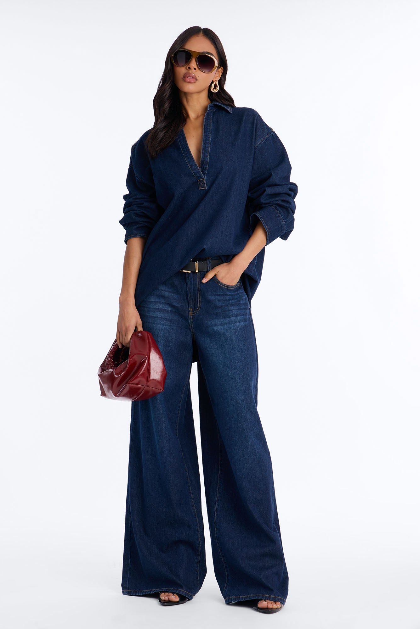 Blue Jean Baby Pant Set - Dark Wash