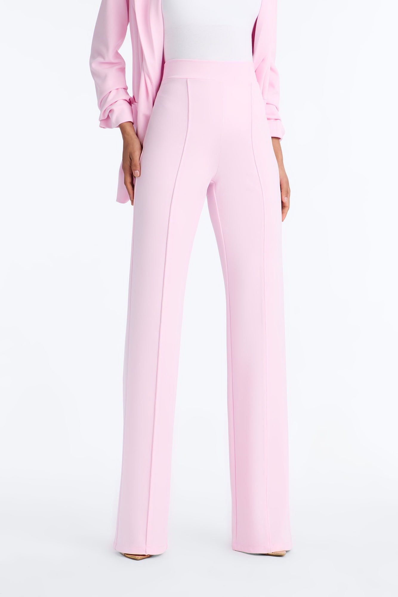 Tall Victoria High Waisted Dress Pants - Light Pink