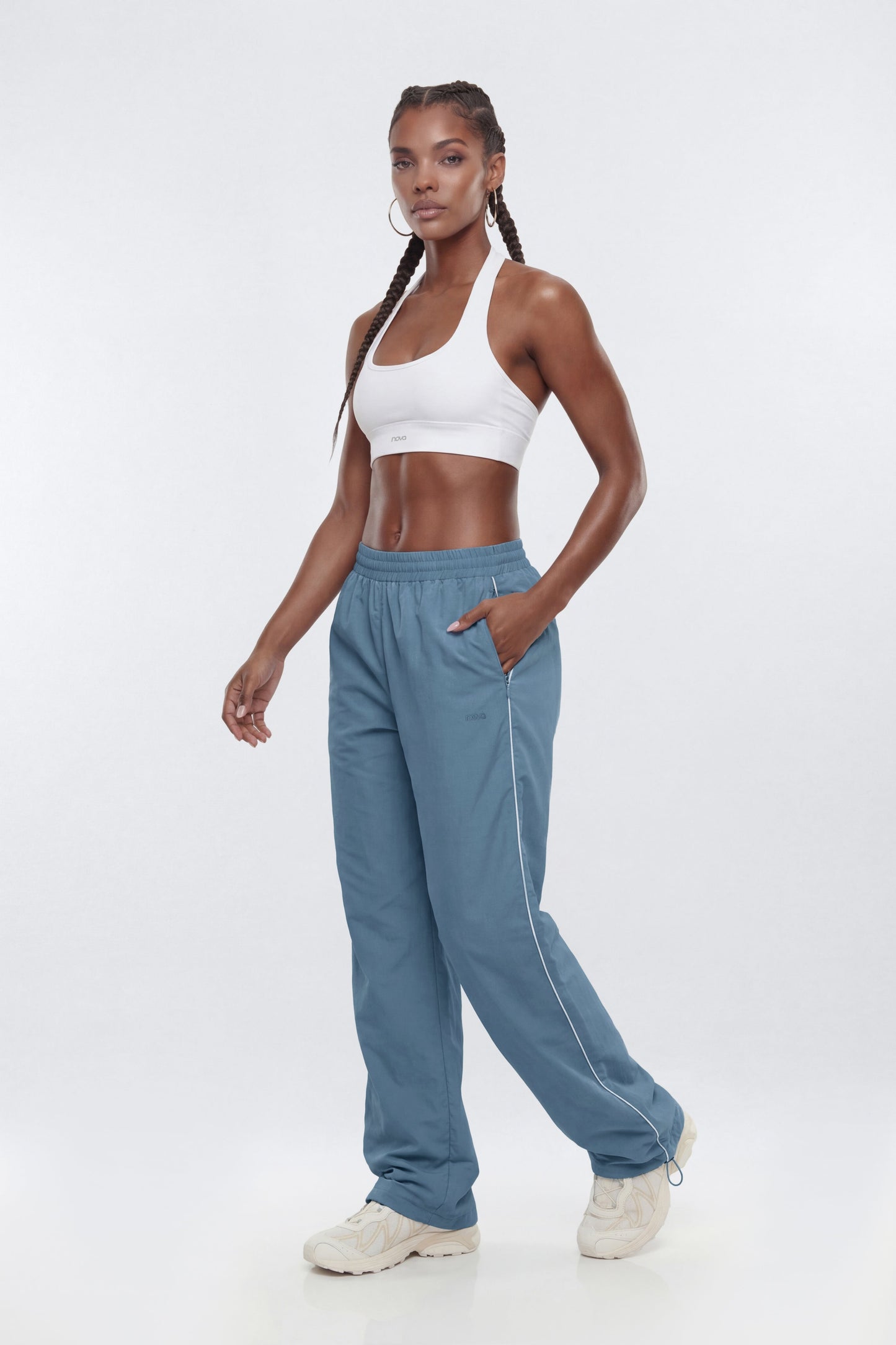 CoreNylon 32″ Pocket Track Pant - Soft Indigo