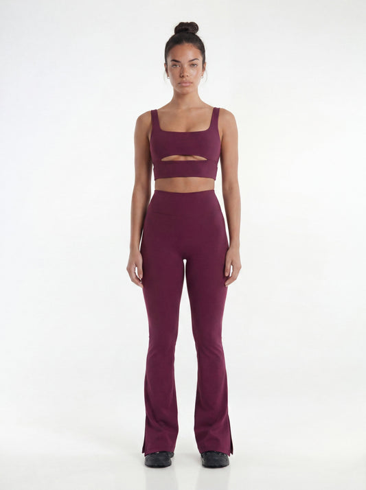 ProStretch™ 32″ Midrise Flare Legging - Merlot