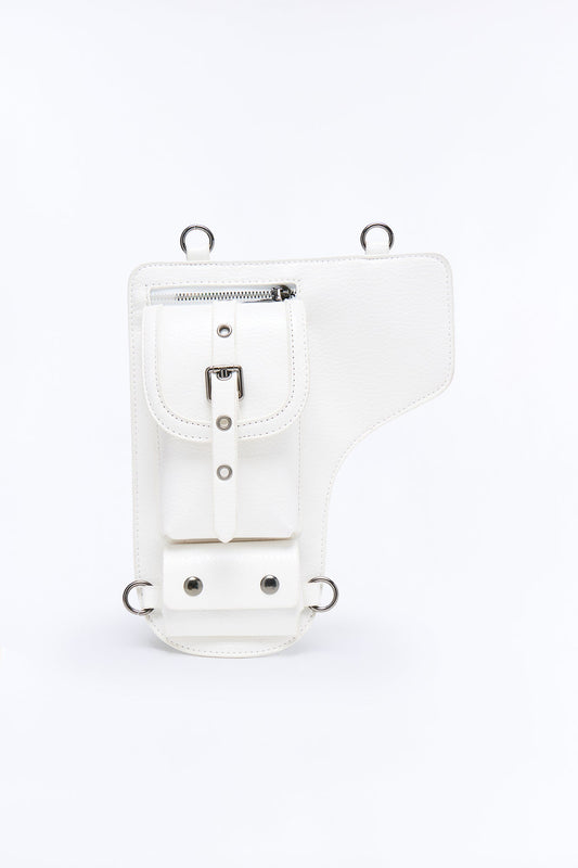 The Outlaw Faux Leather Belt Bag - Ivory
