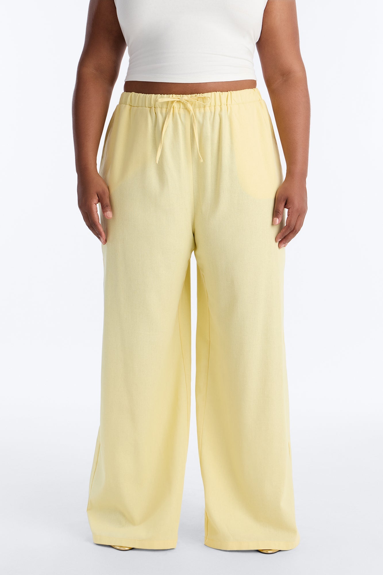 Beach Walks Linen Pant - Butter Yellow