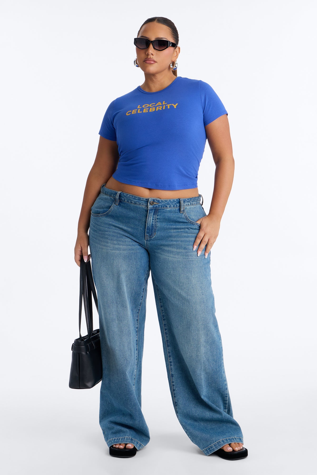 Local Celebrity Baby Tee - Blue