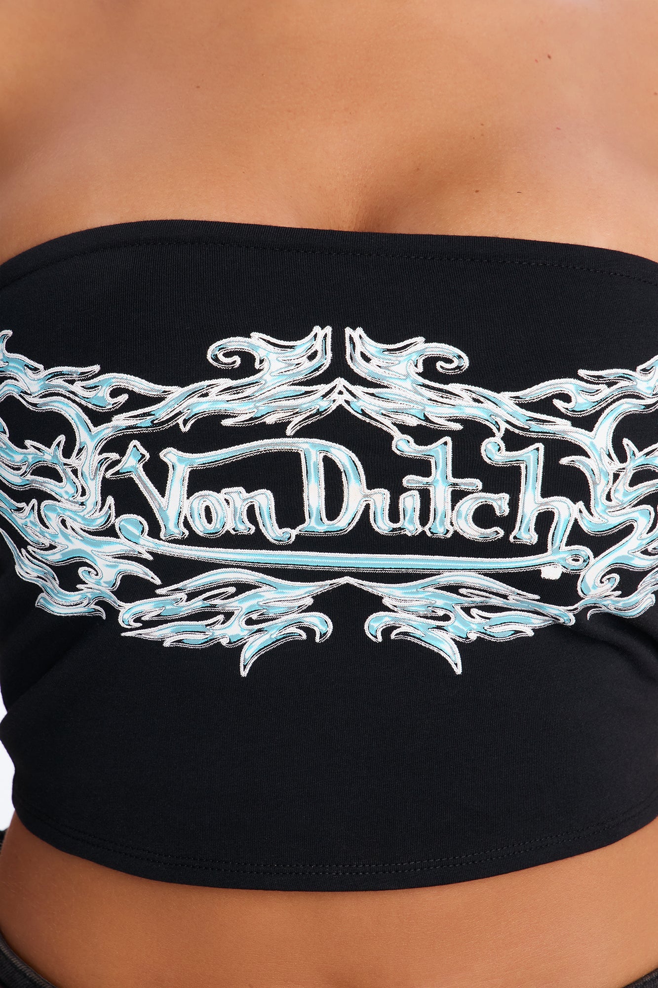 Von Dutch Rocker Tube Top - Black