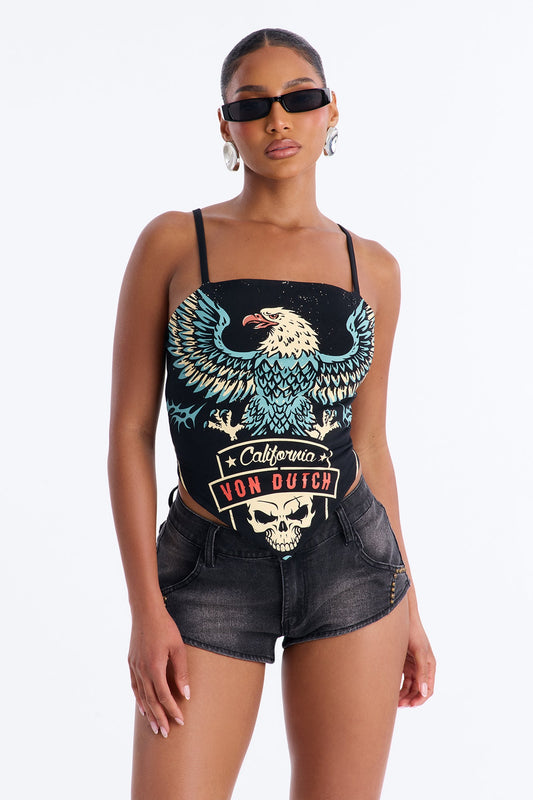 Von Dutch Rocker Eagle Tank - Black
