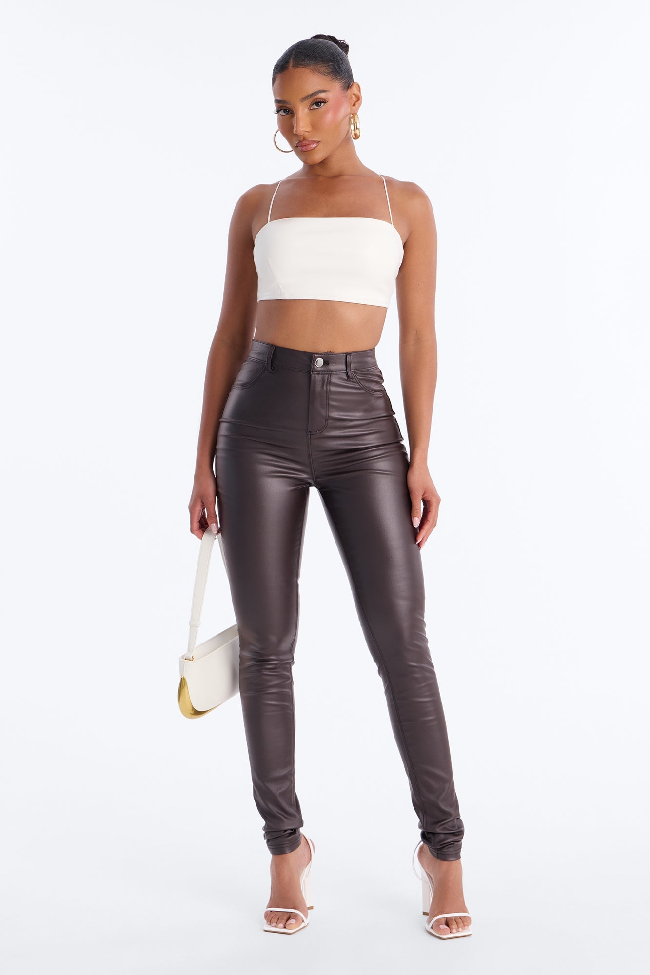 Tall Sammie High Rise Pants - Chocolate