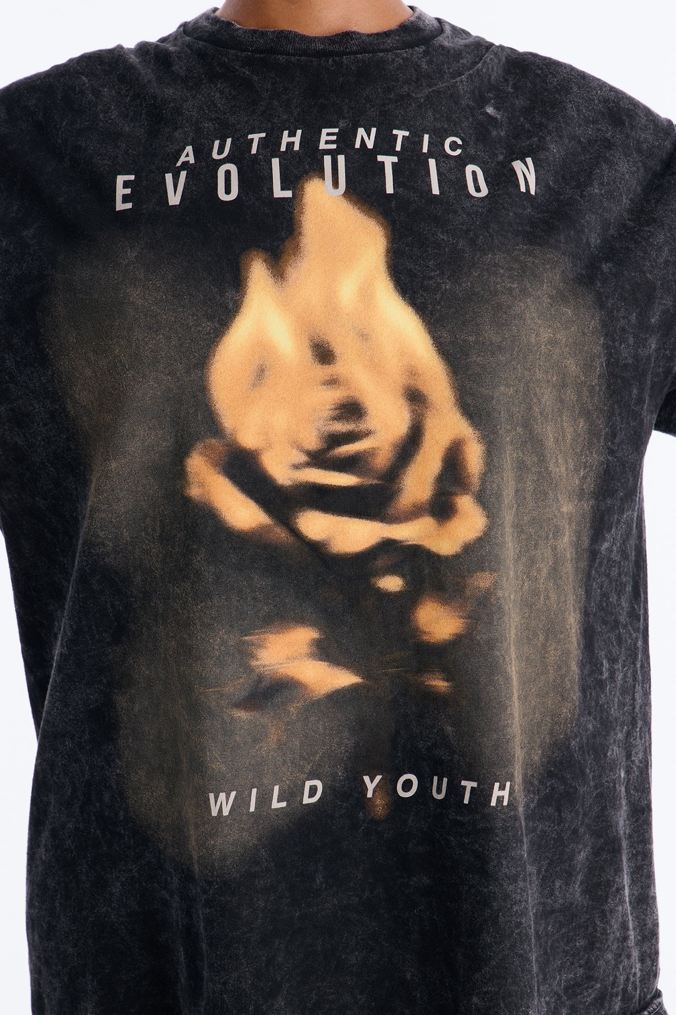 Wild Roots Washed Tee - Black Wash