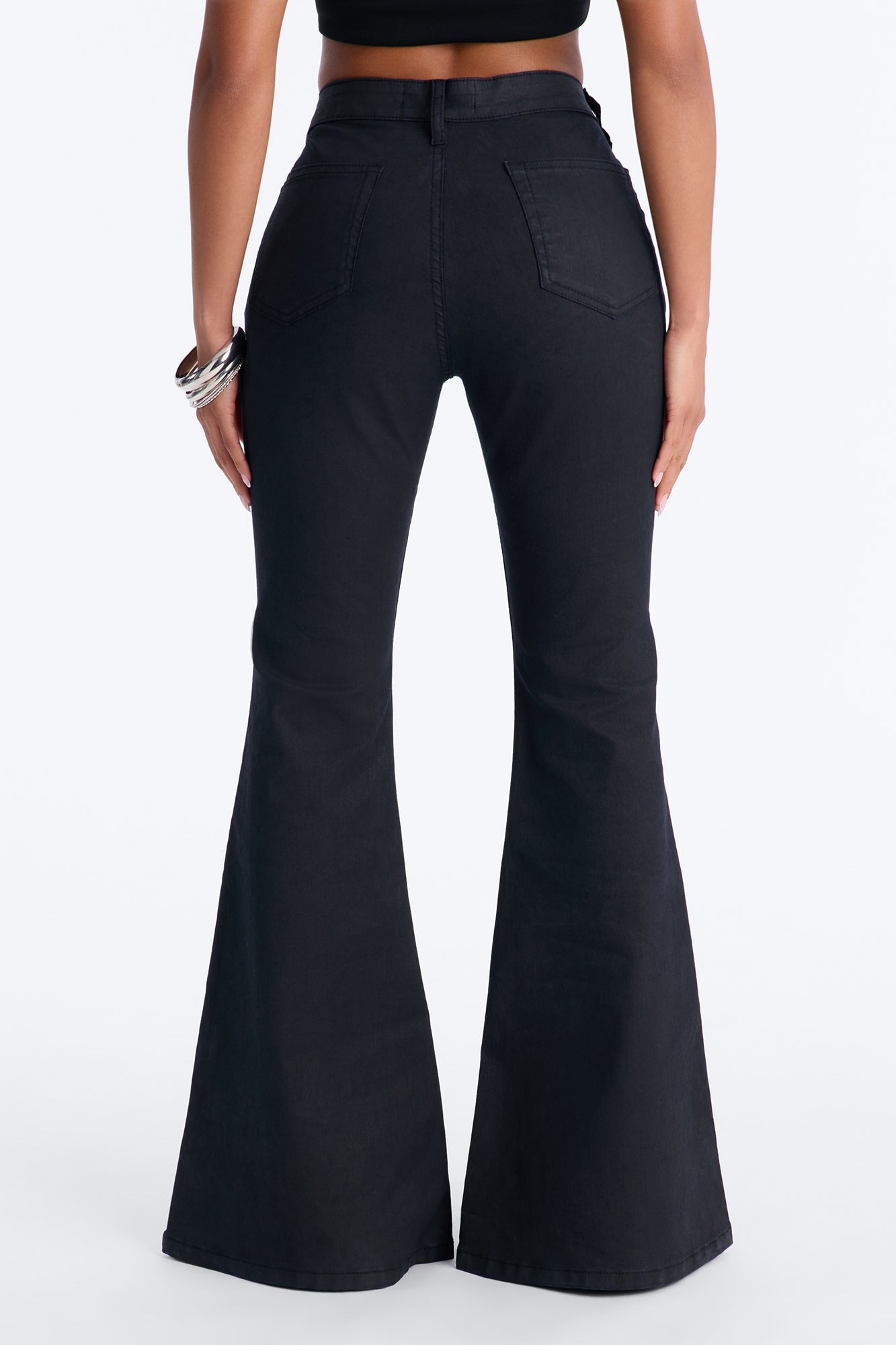 Trinity Mid Rise Flare Pant 33″ - Black Wash
