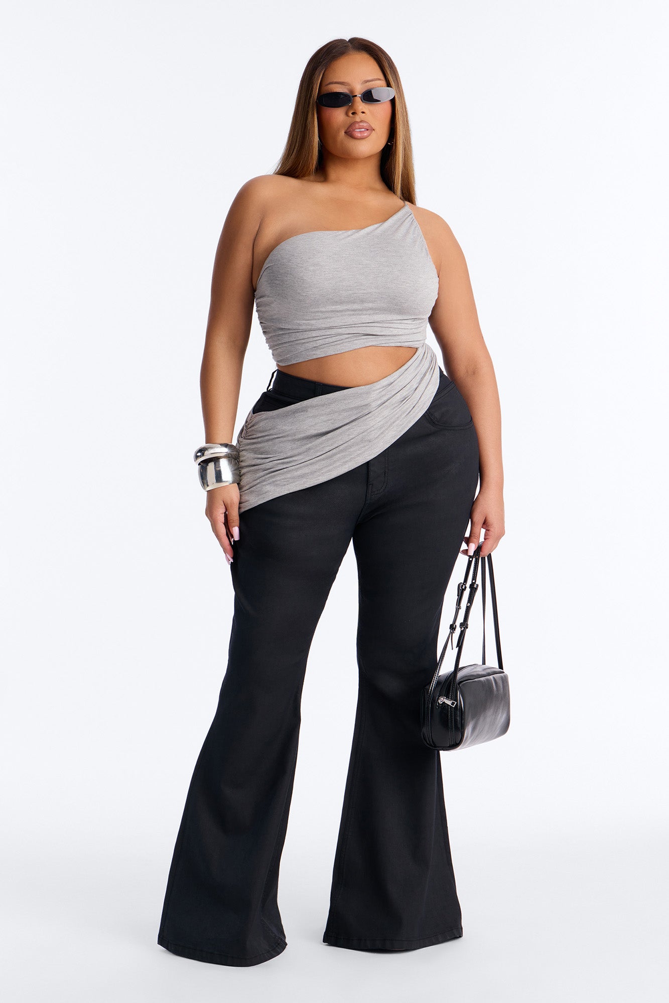 Trinity Mid Rise Flare Pant 33″ - Black Wash
