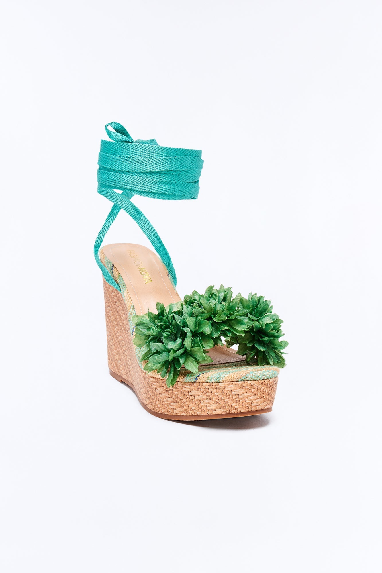 Lomie Flower Wrap Up Wedges - Green